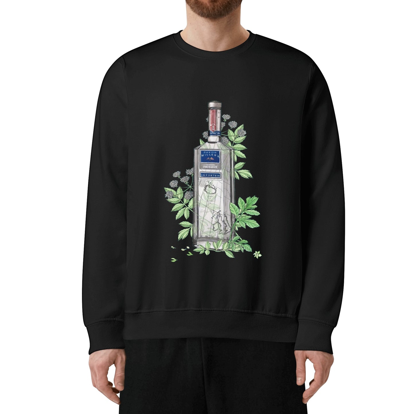 Sweatershirt Cotton gin Martin Miller's floral art DrinkandArt