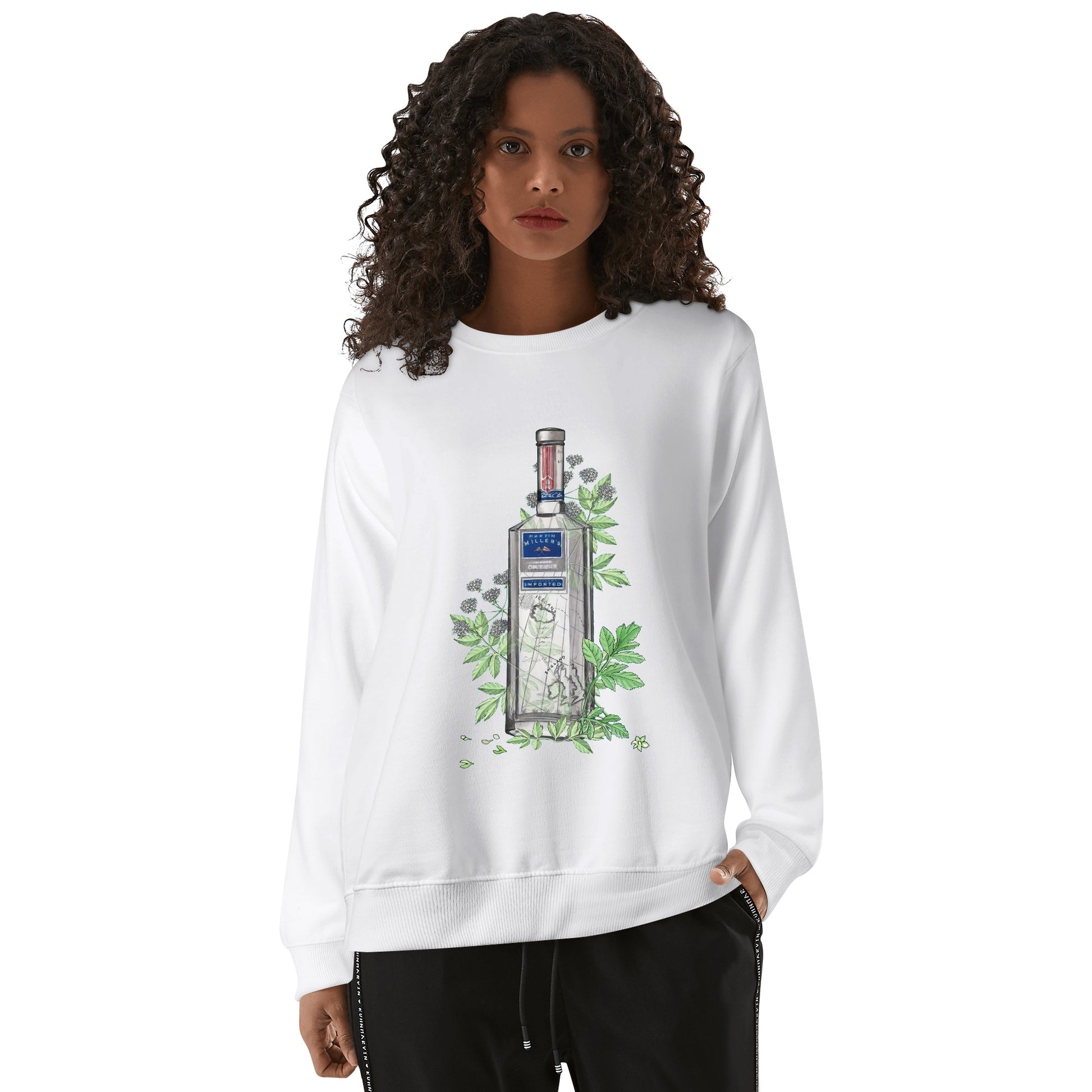 Sweatershirt Cotton gin Martin Miller's floral art DrinkandArt