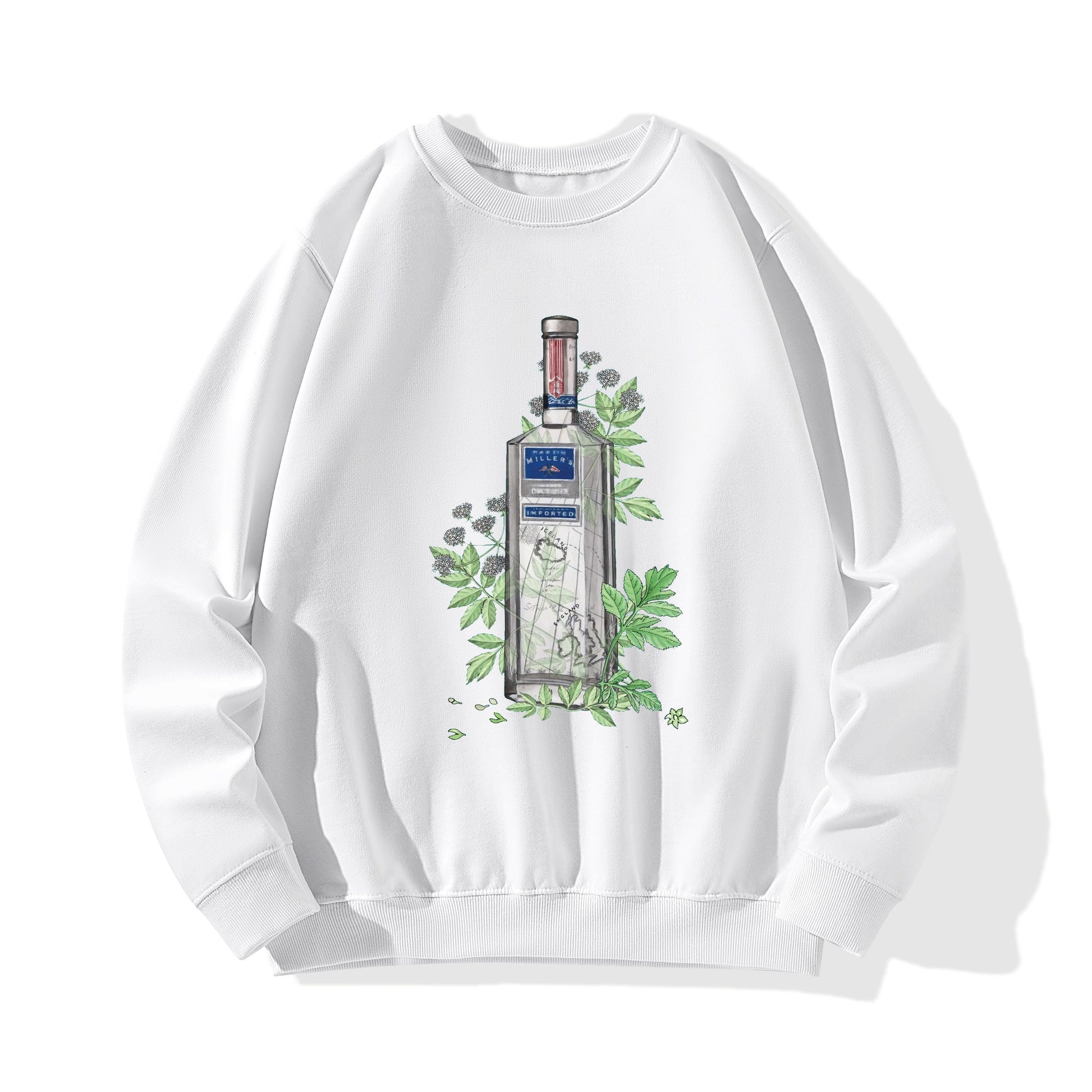 Sweatershirt Cotton gin Martin Miller's floral art DrinkandArt