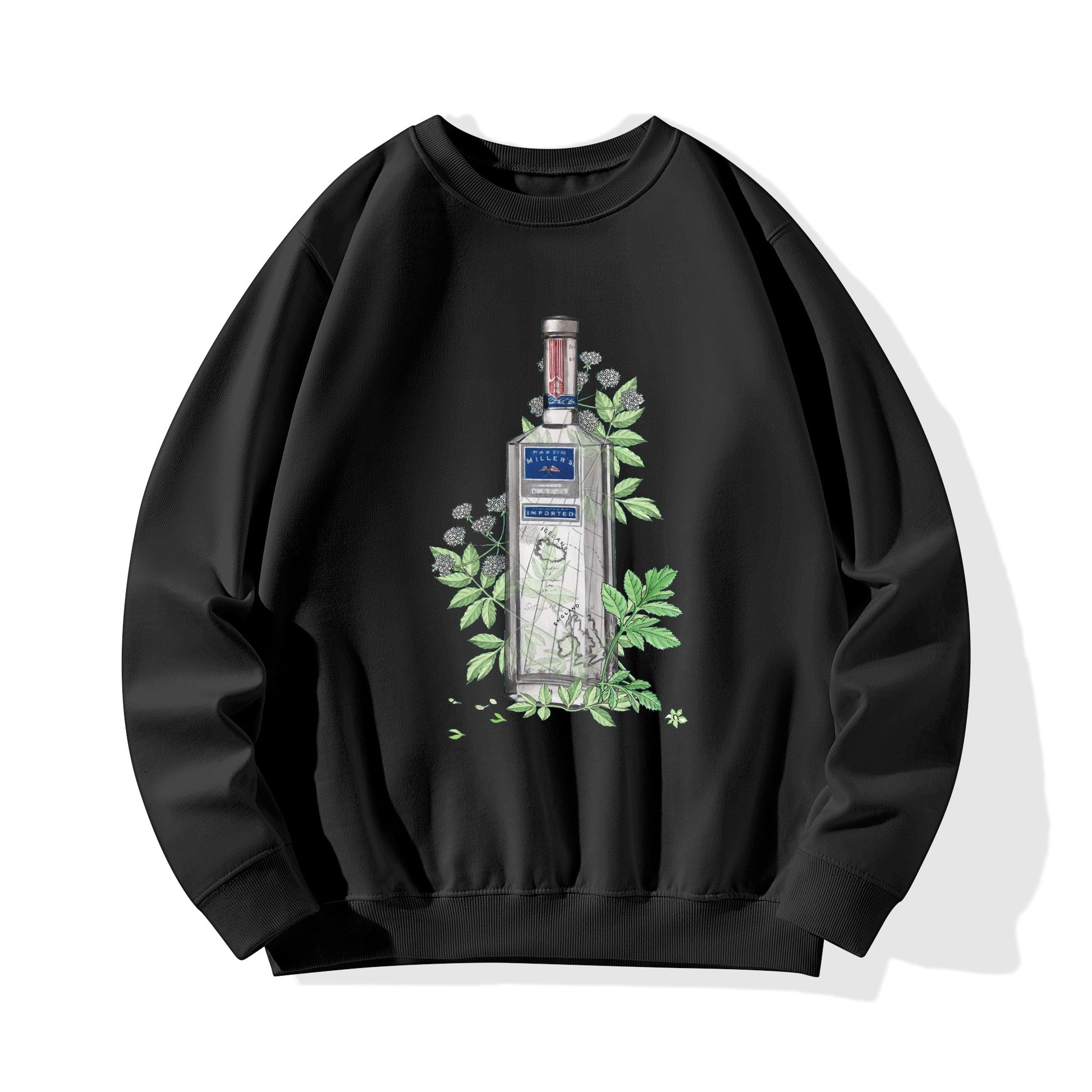 Sweatershirt Cotton gin Martin Miller's floral art DrinkandArt