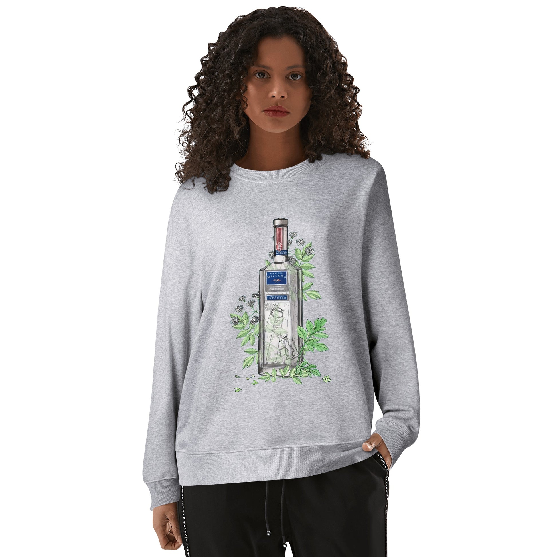 Sweatershirt Cotton gin Martin Miller's floral art DrinkandArt