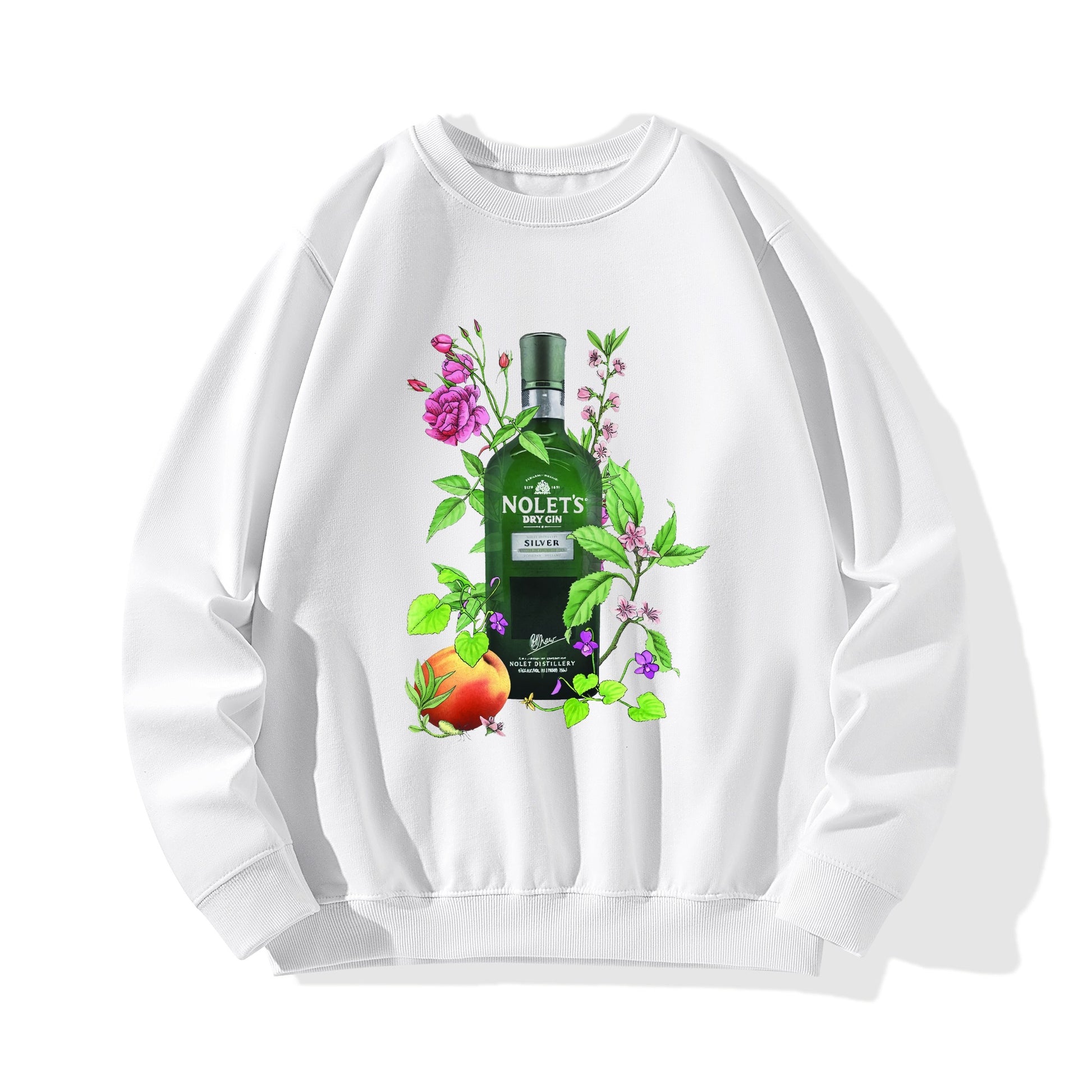 Sweatershirt Cotton gin Nolets floral art DrinkandArt