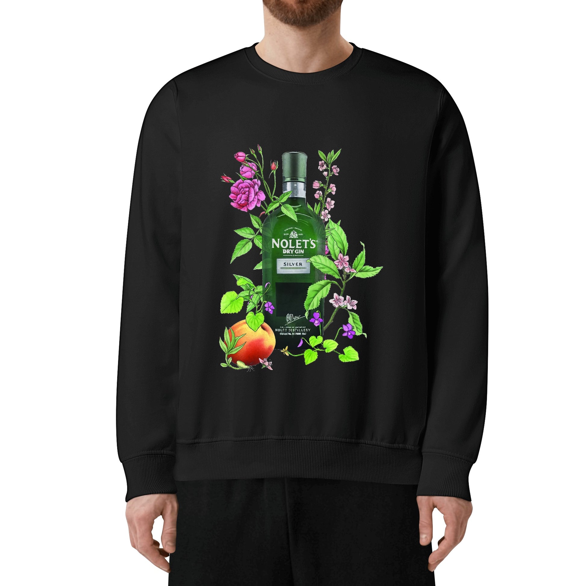 Sweatershirt Cotton gin Nolets floral art DrinkandArt