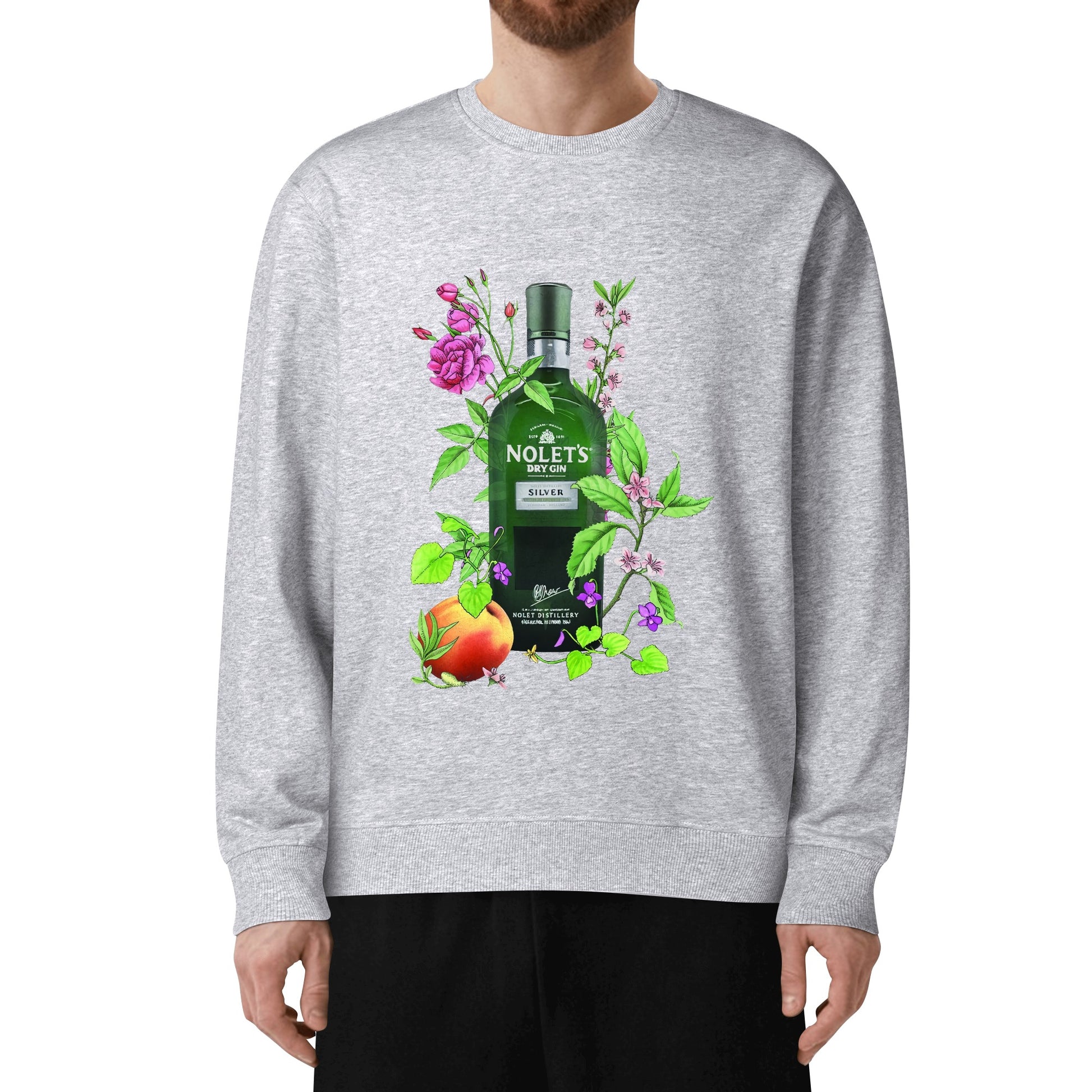 Sweatershirt Cotton gin Nolets floral art DrinkandArt