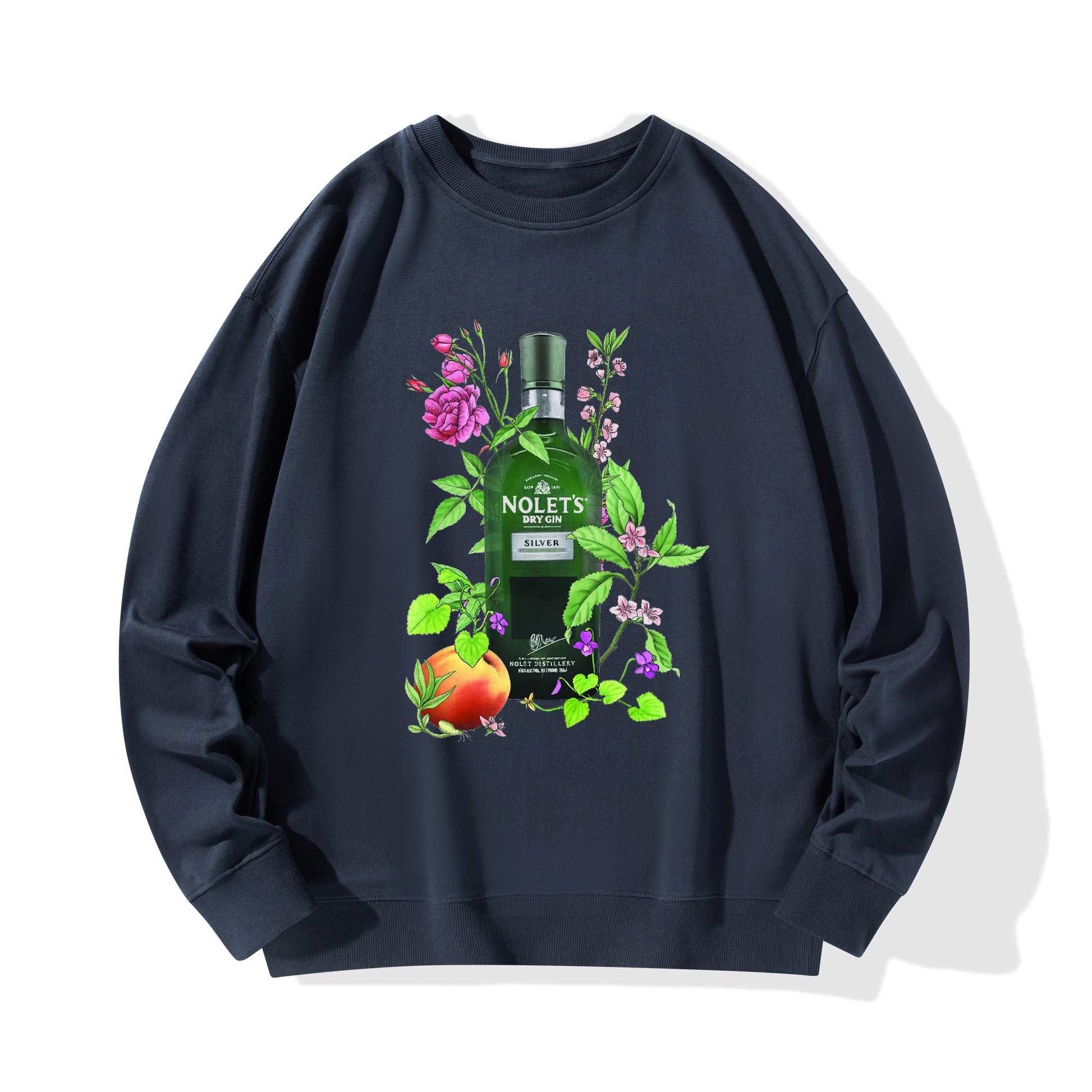 Sweatershirt Cotton gin Nolets floral art DrinkandArt