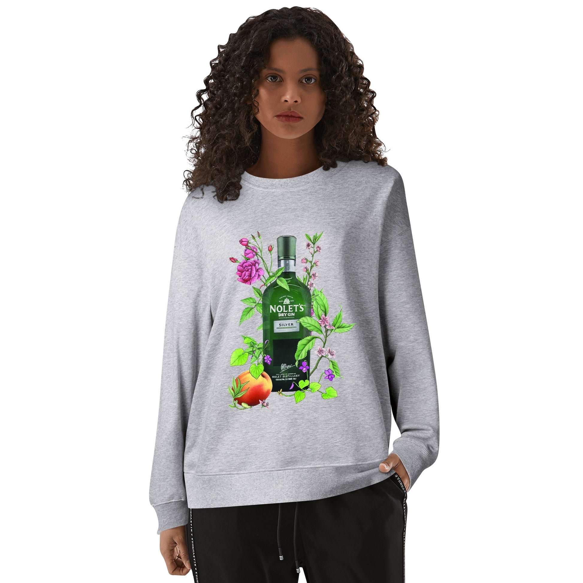 Sweatershirt Cotton gin Nolets floral art DrinkandArt