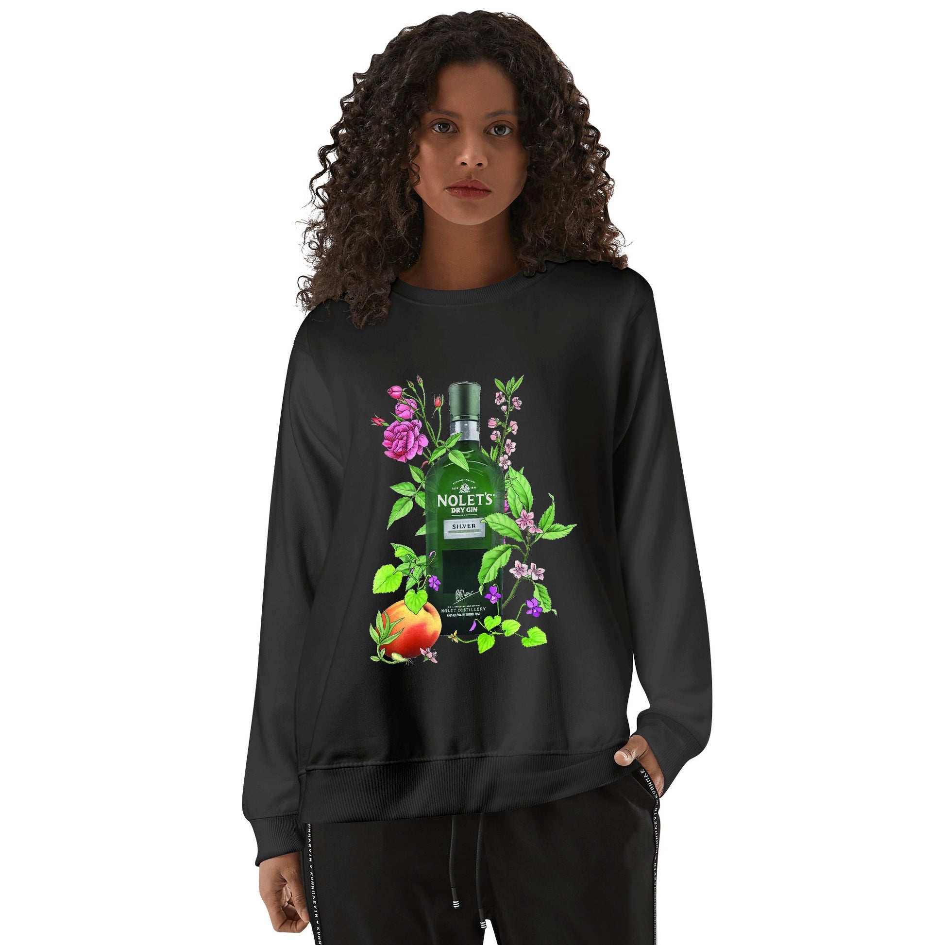 Sweatershirt Cotton gin Nolets floral art DrinkandArt