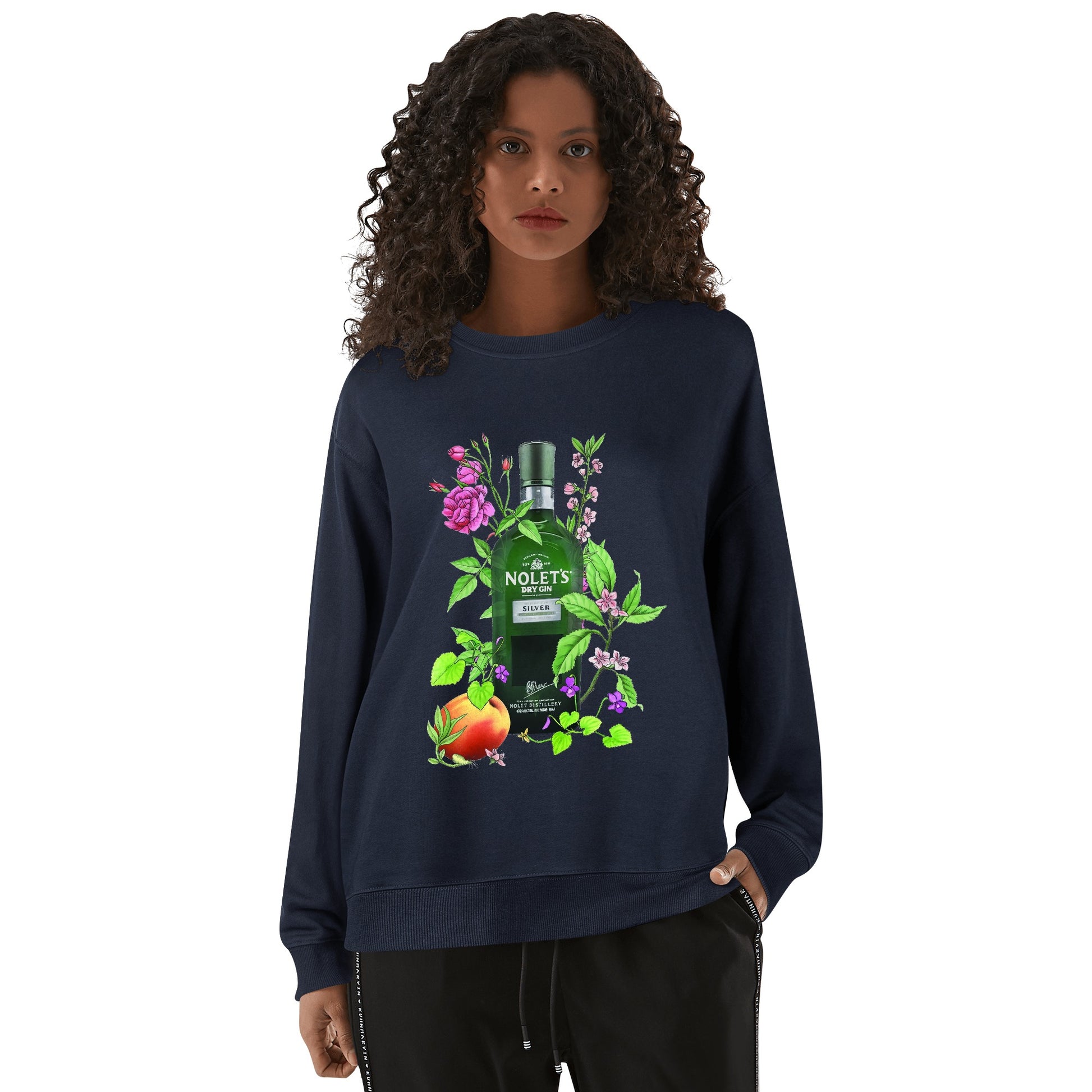 Sweatershirt Cotton gin Nolets floral art DrinkandArt