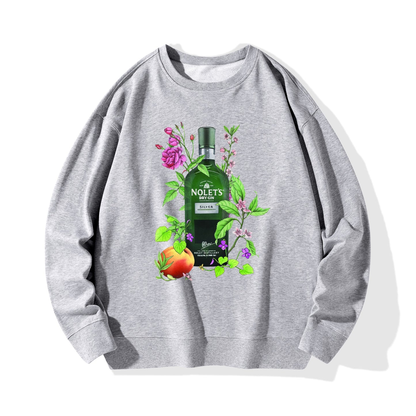 Sweatershirt Cotton gin Nolets floral art DrinkandArt