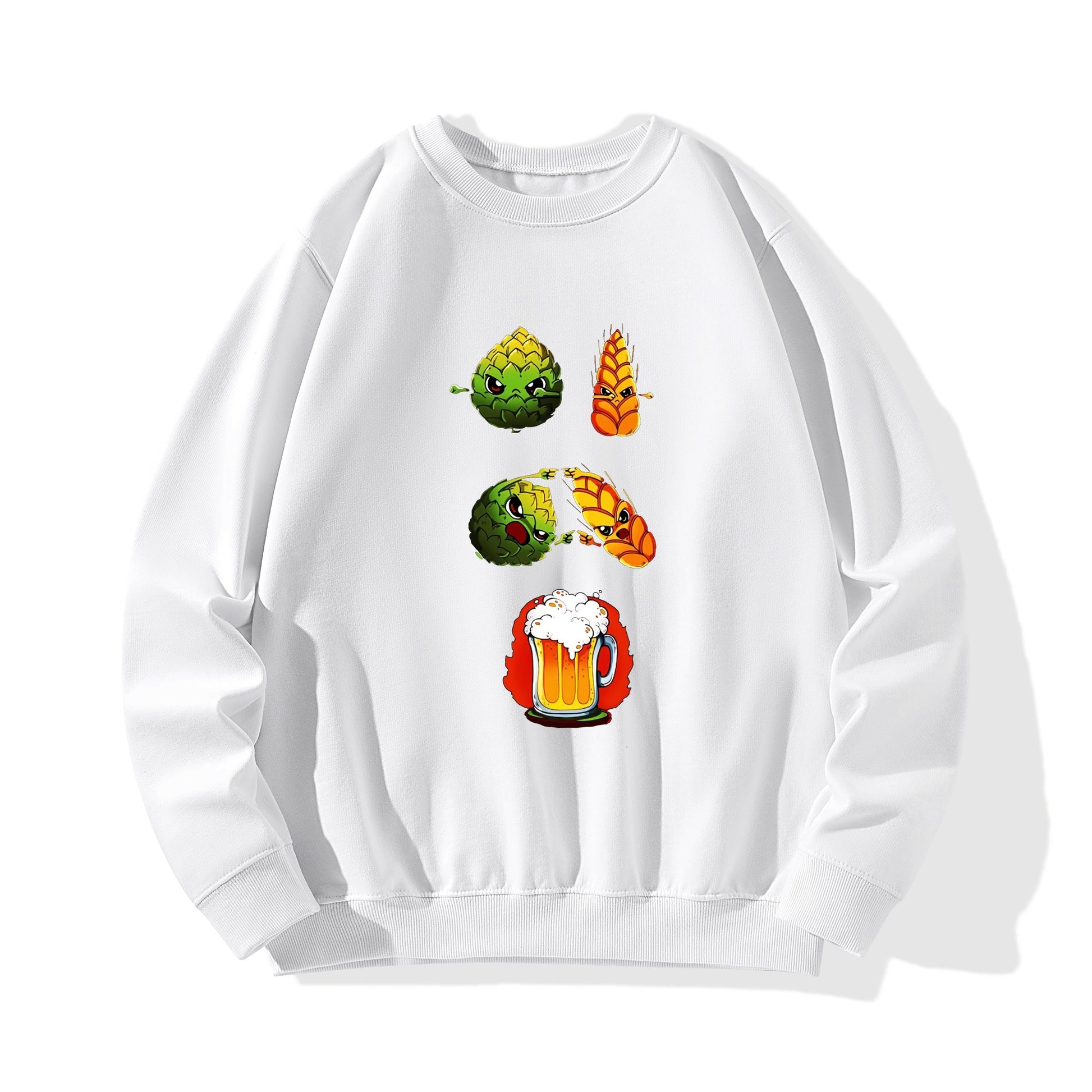 Sweatershirt Cotton hops plus wheat equals beer, satire DBZ DrinkandArt