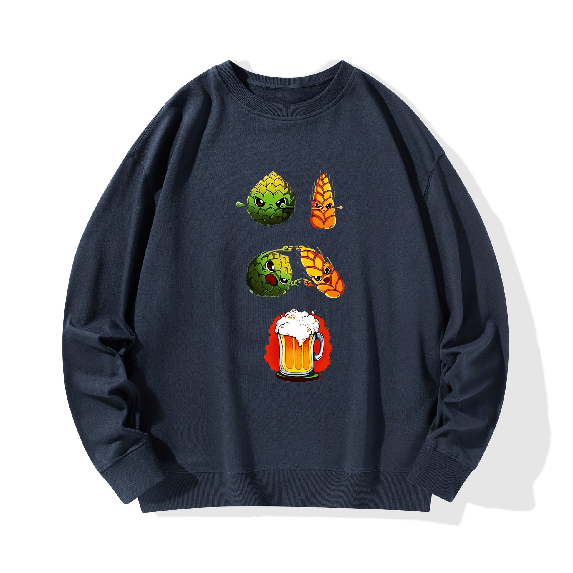 Sweatershirt Cotton hops plus wheat equals beer, satire DBZ DrinkandArt