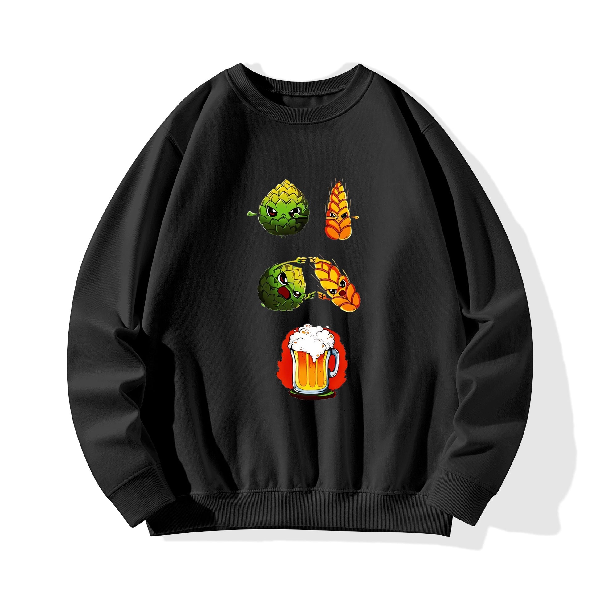 Sweatershirt Cotton hops plus wheat equals beer, satire DBZ DrinkandArt