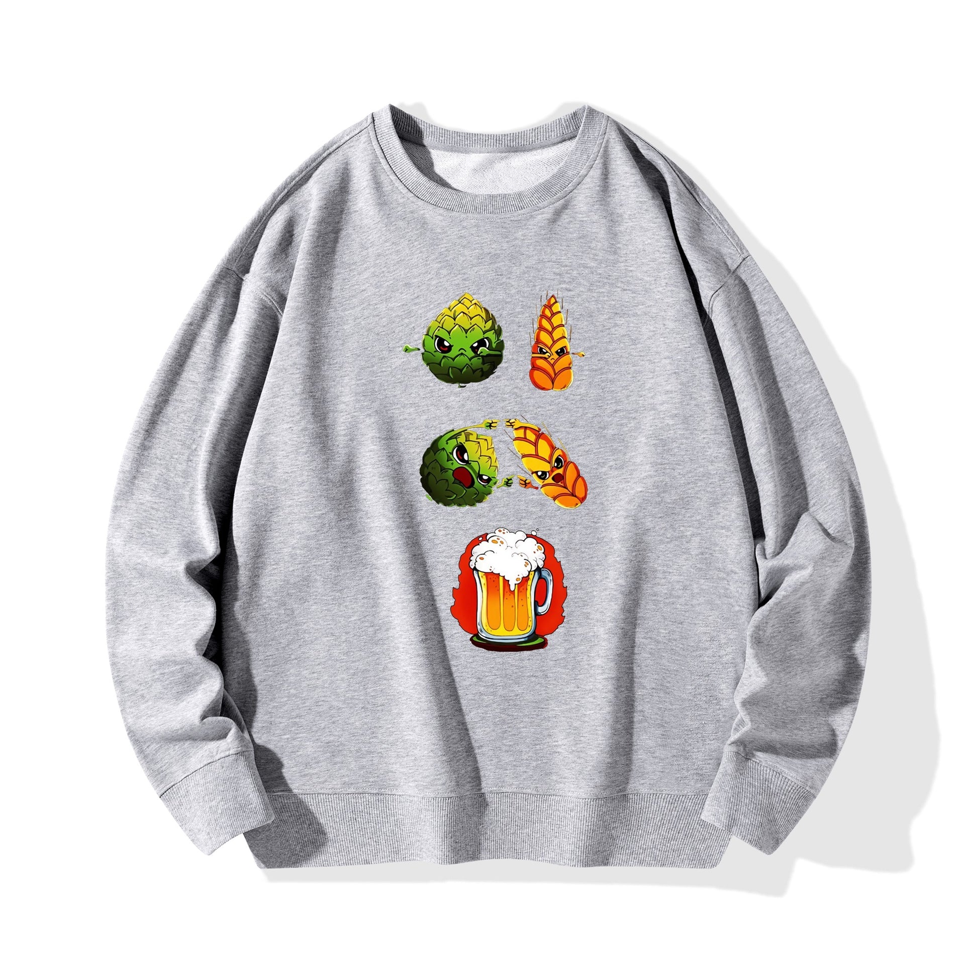 Sweatershirt Cotton hops plus wheat equals beer, satire DBZ DrinkandArt