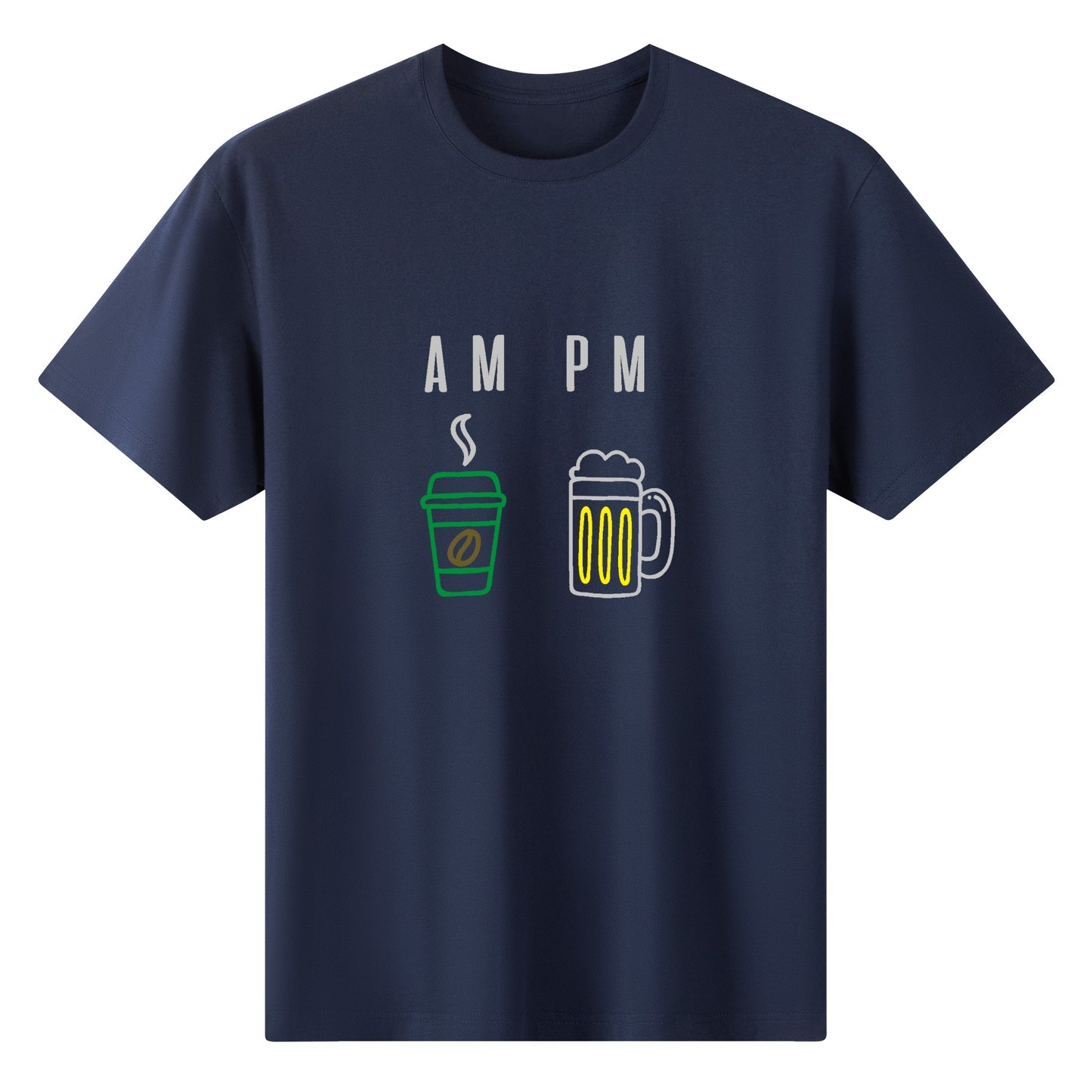 T-Shirt AM PM Coffee or Beer DrinkandArt