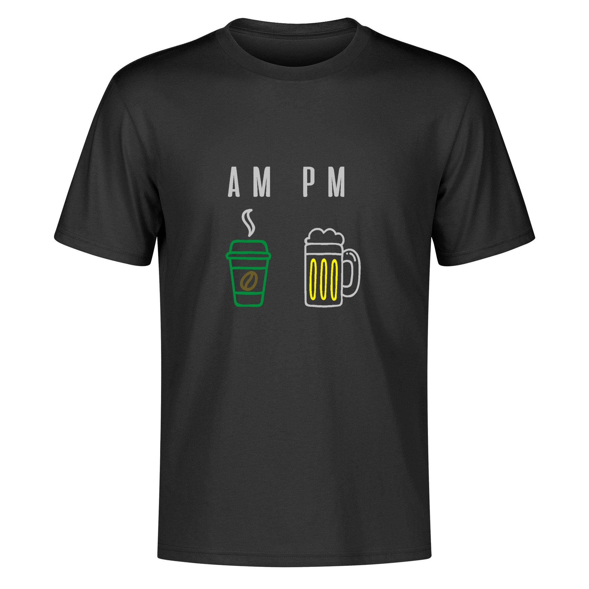 T-Shirt AM PM Coffee or Beer DrinkandArt