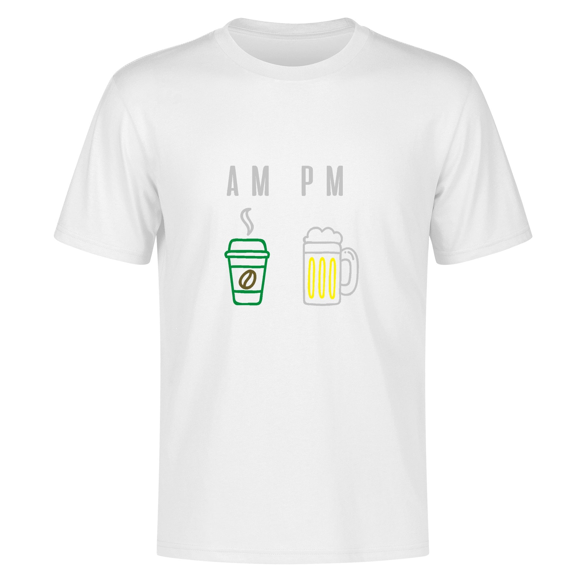 T-Shirt AM PM Coffee or Beer DrinkandArt