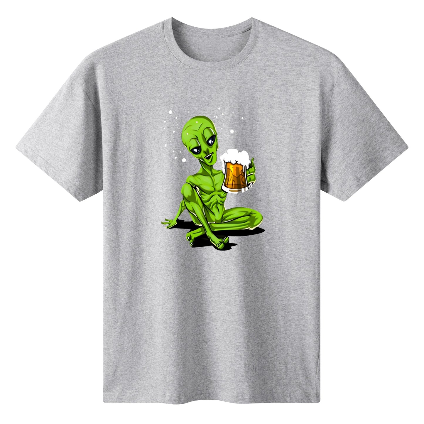 T-Shirt Alien Drinking Beer DrinkandArt