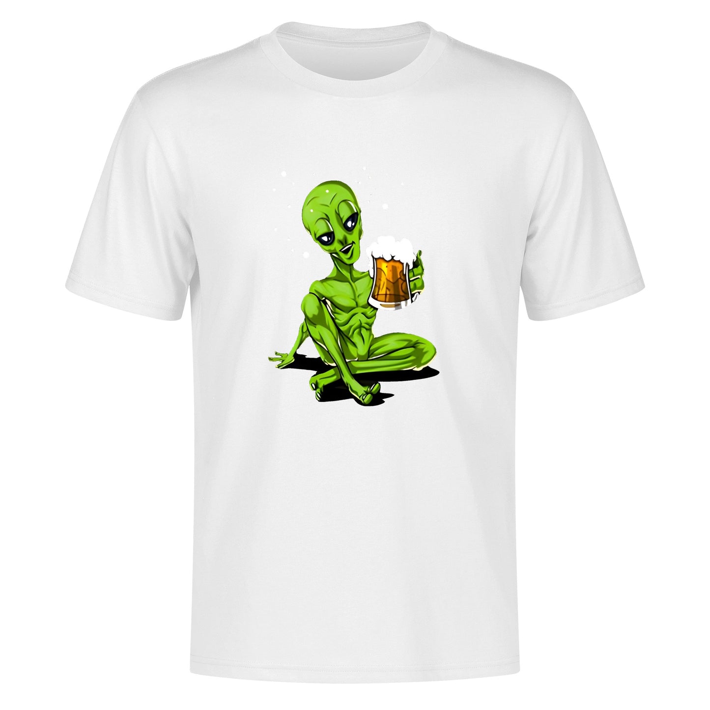 T-Shirt Alien Drinking Beer DrinkandArt