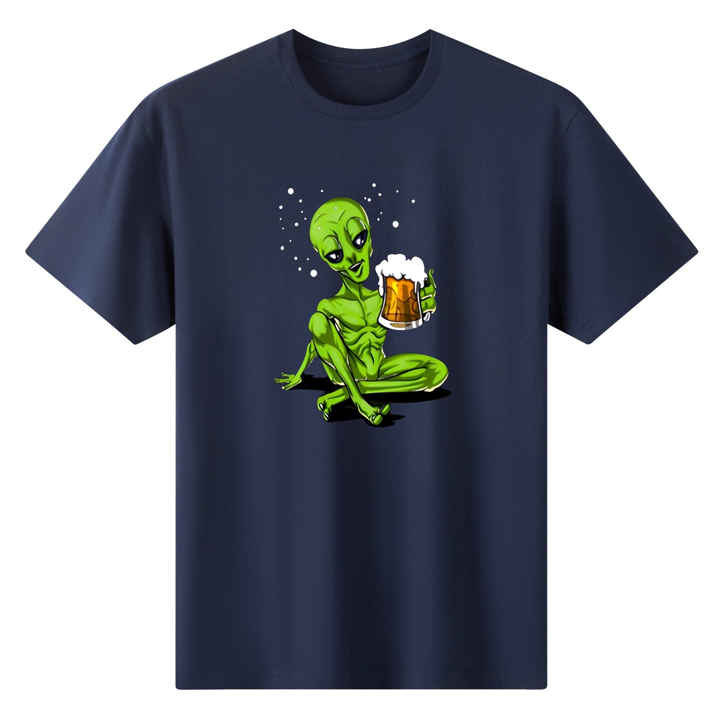 T-Shirt Alien Drinking Beer DrinkandArt