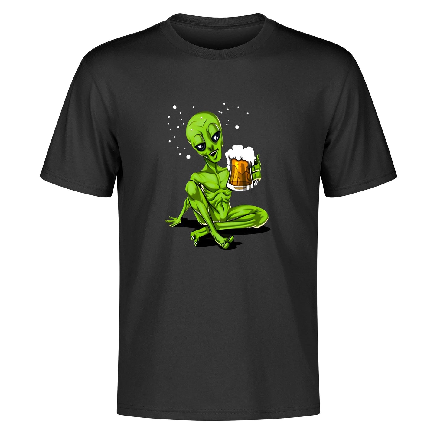 T-Shirt Alien Drinking Beer DrinkandArt