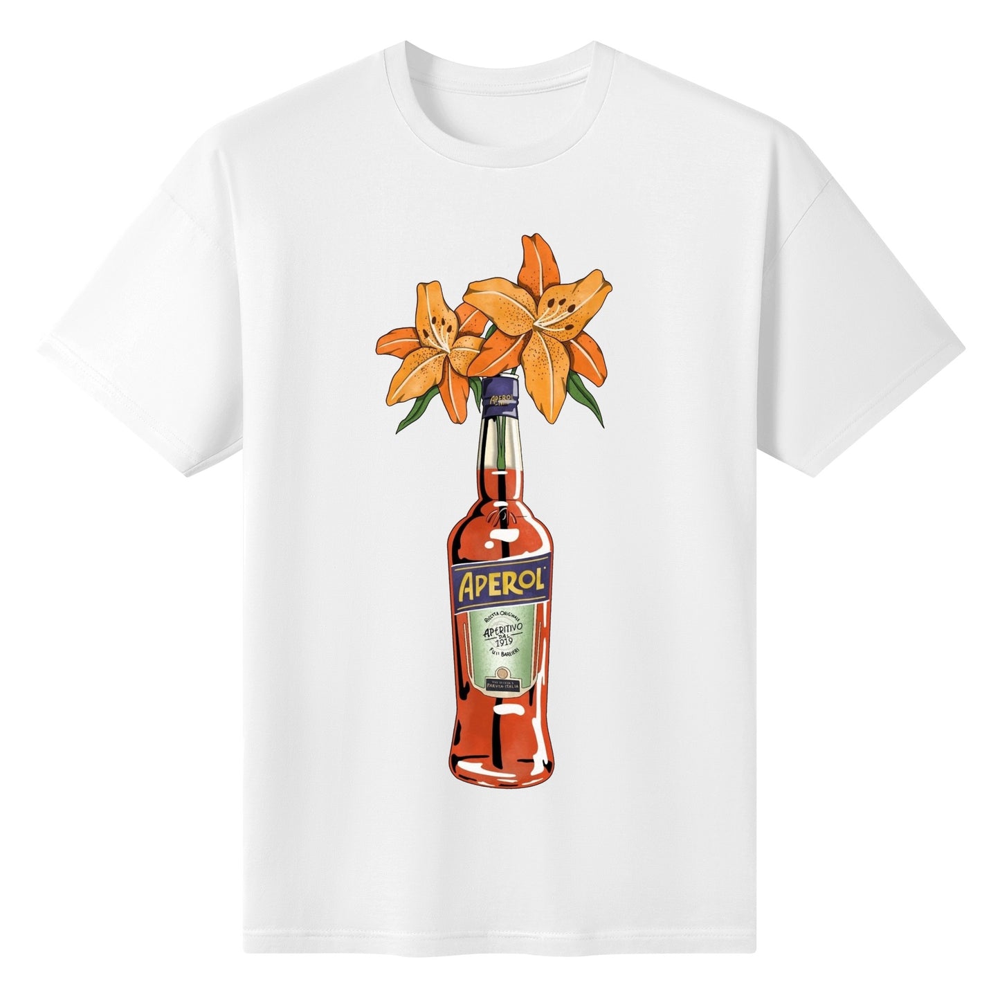 T-Shirt Aperol lilies art DrinkandArt