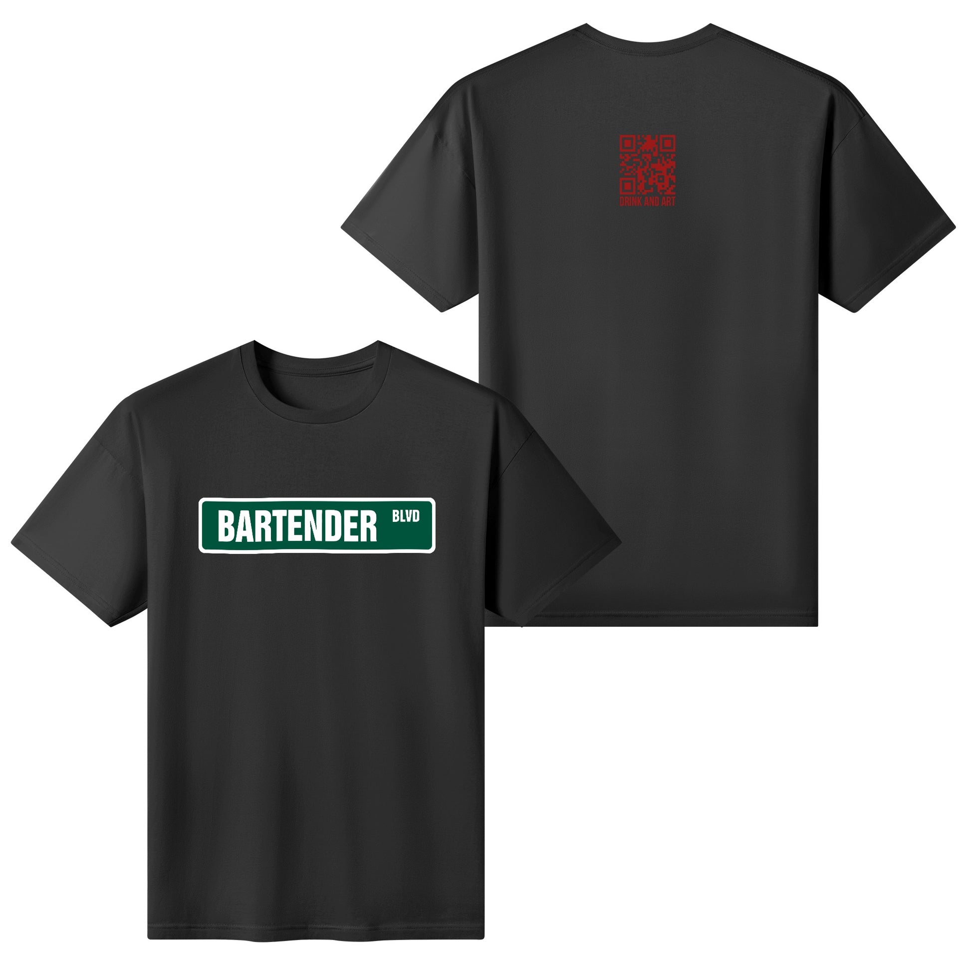 T-Shirt Bartender signpost DrinkandArt