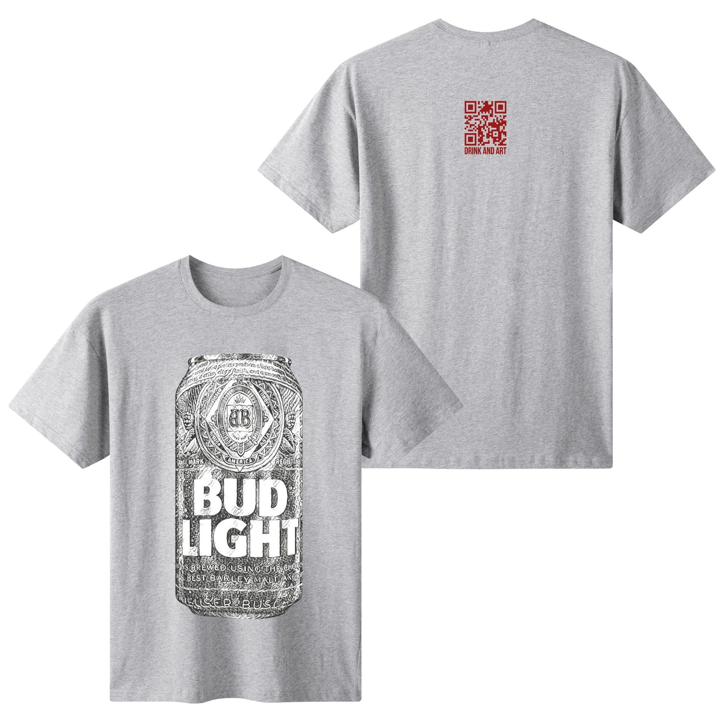 T-Shirt Bud Light illustration DrinkandArt