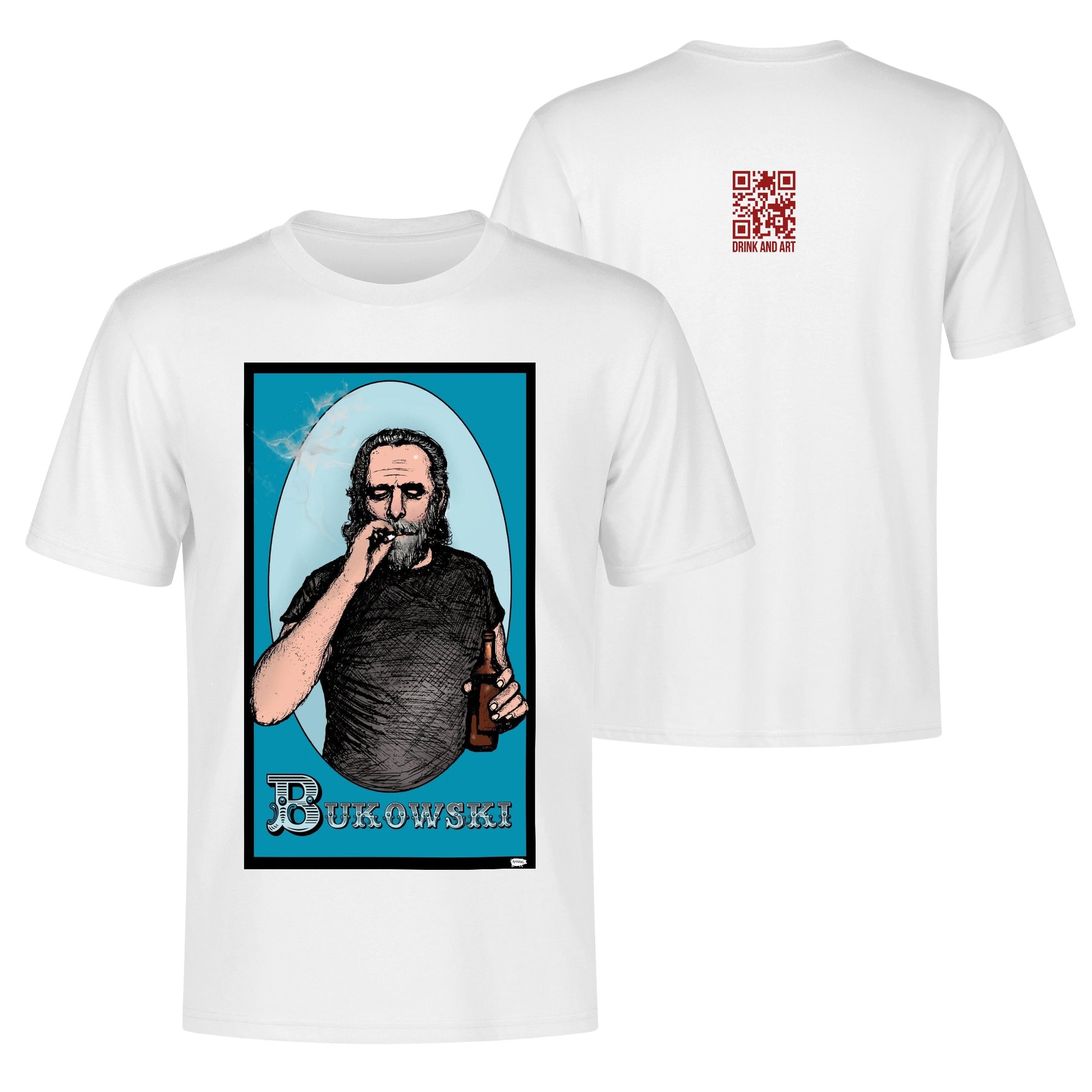 T-Shirt Bukowski beer illustration DrinkandArt