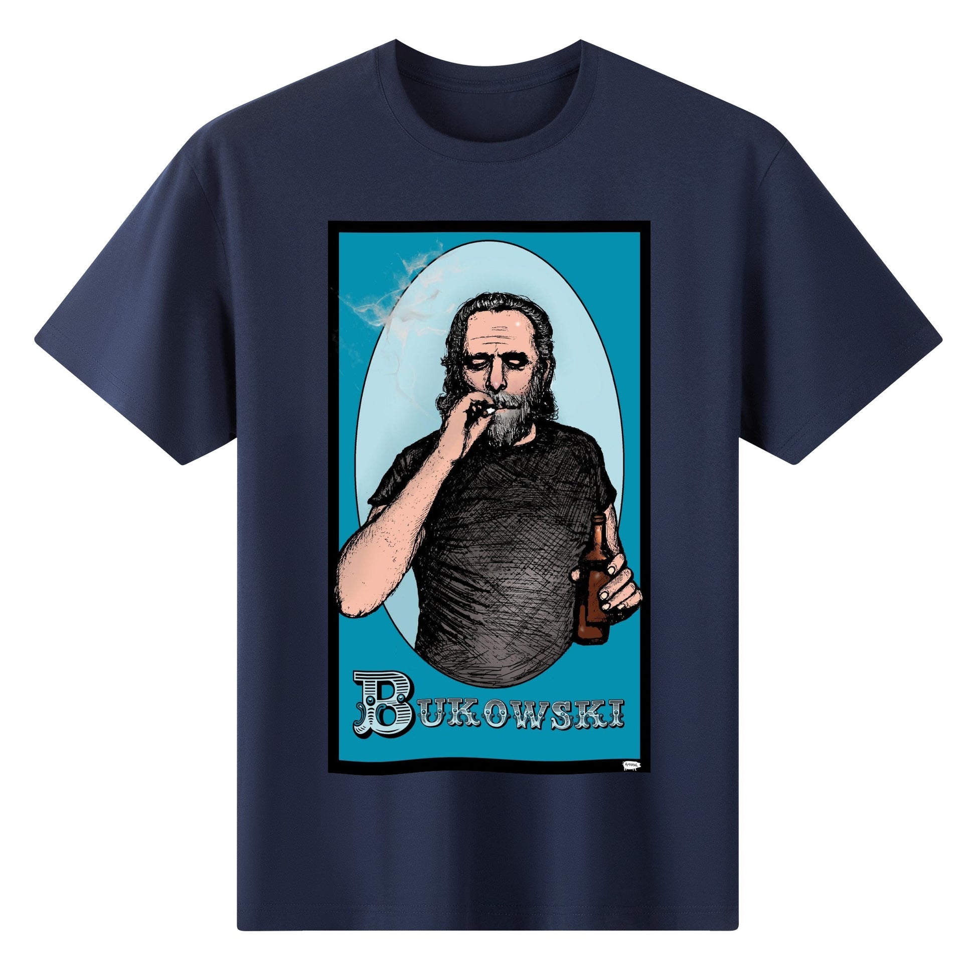 T-Shirt Bukowski beer illustration DrinkandArt