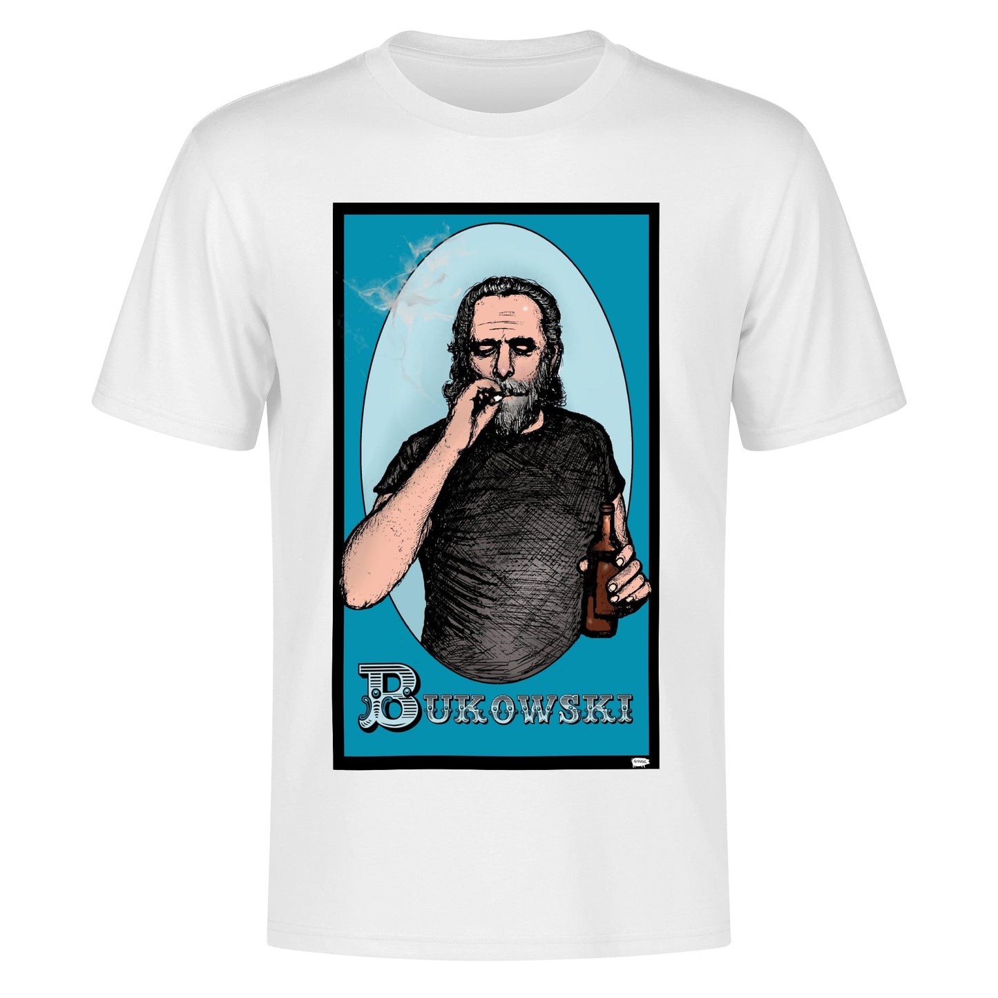 T-Shirt Bukowski beer illustration DrinkandArt