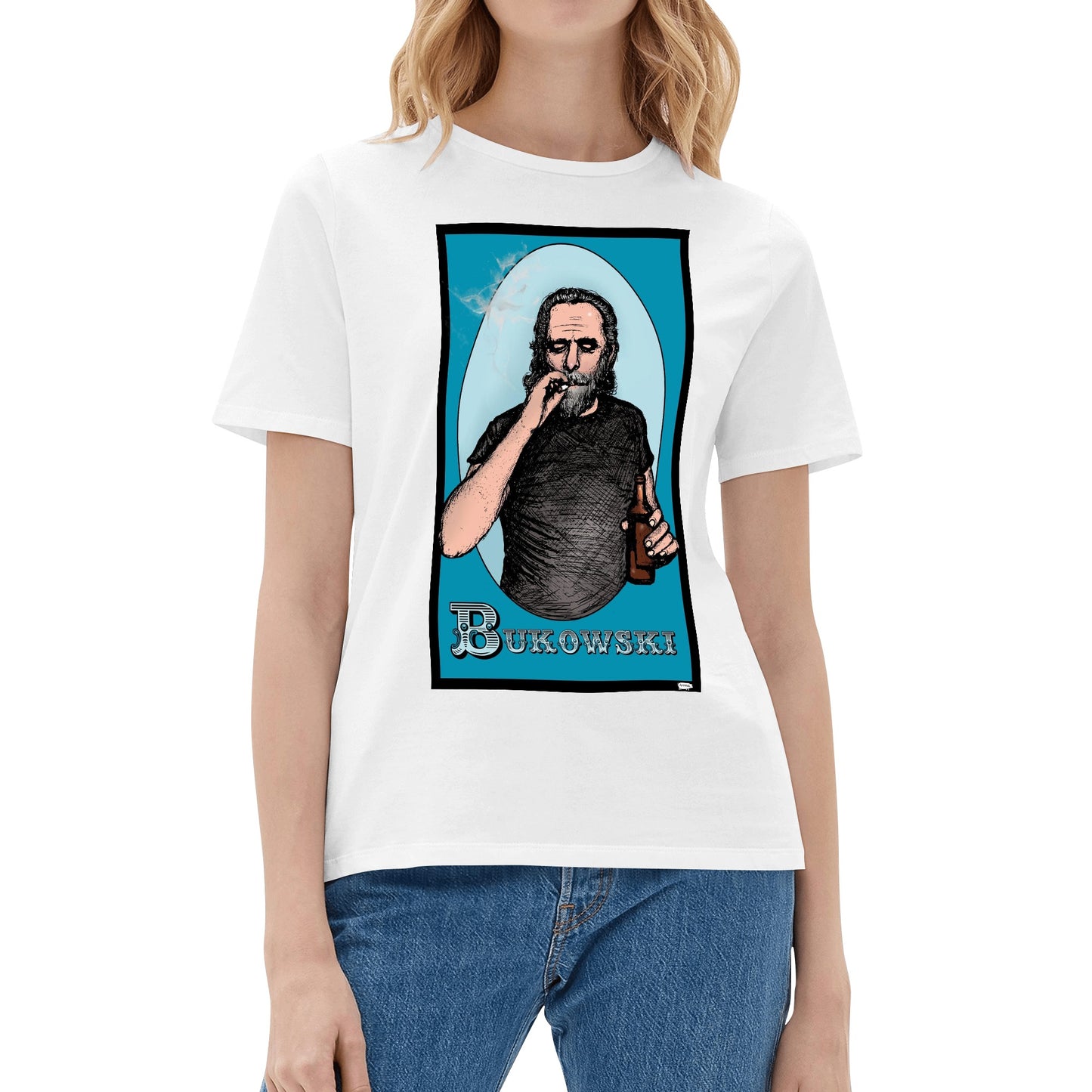 T-Shirt Bukowski beer illustration DrinkandArt