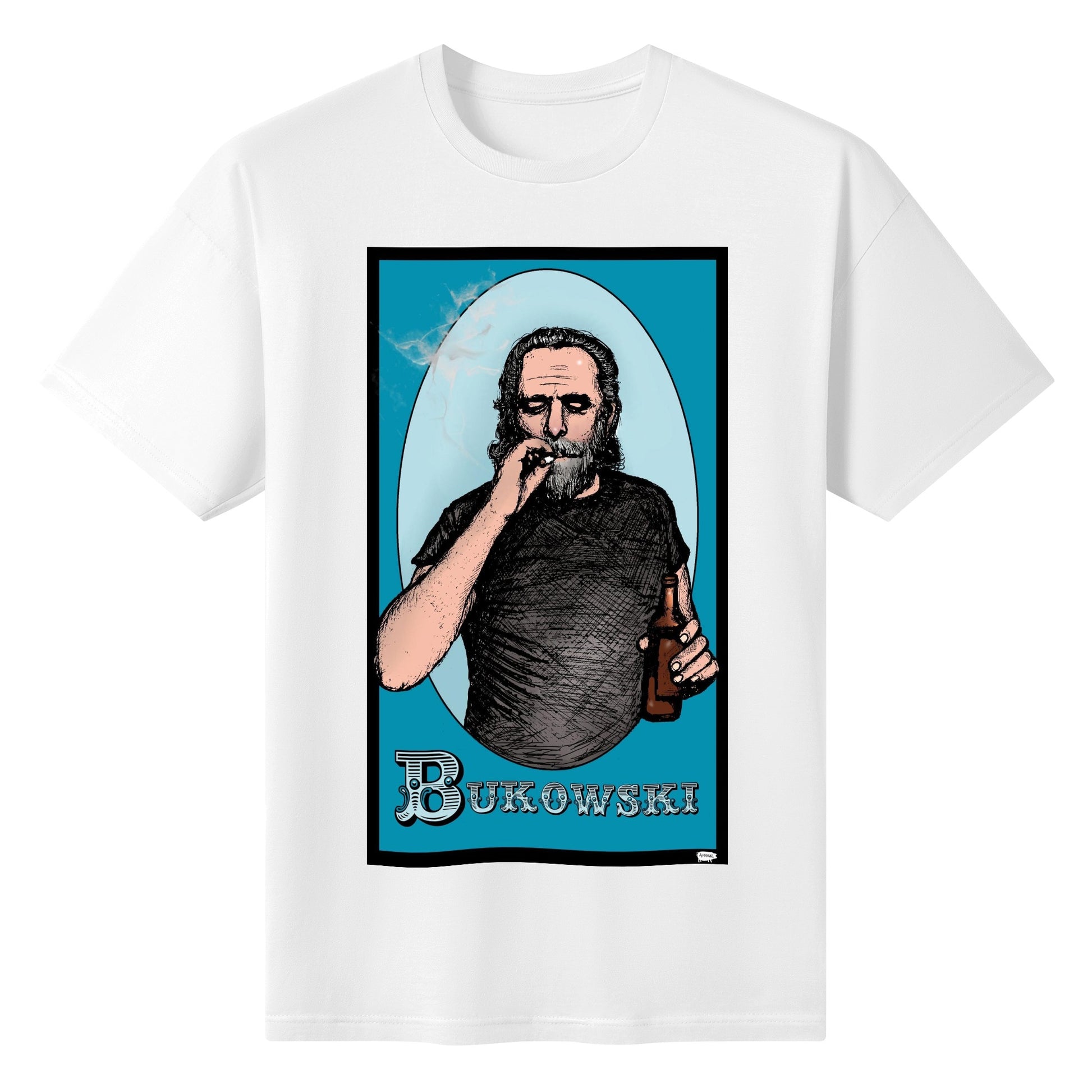 T-Shirt Bukowski beer illustration DrinkandArt