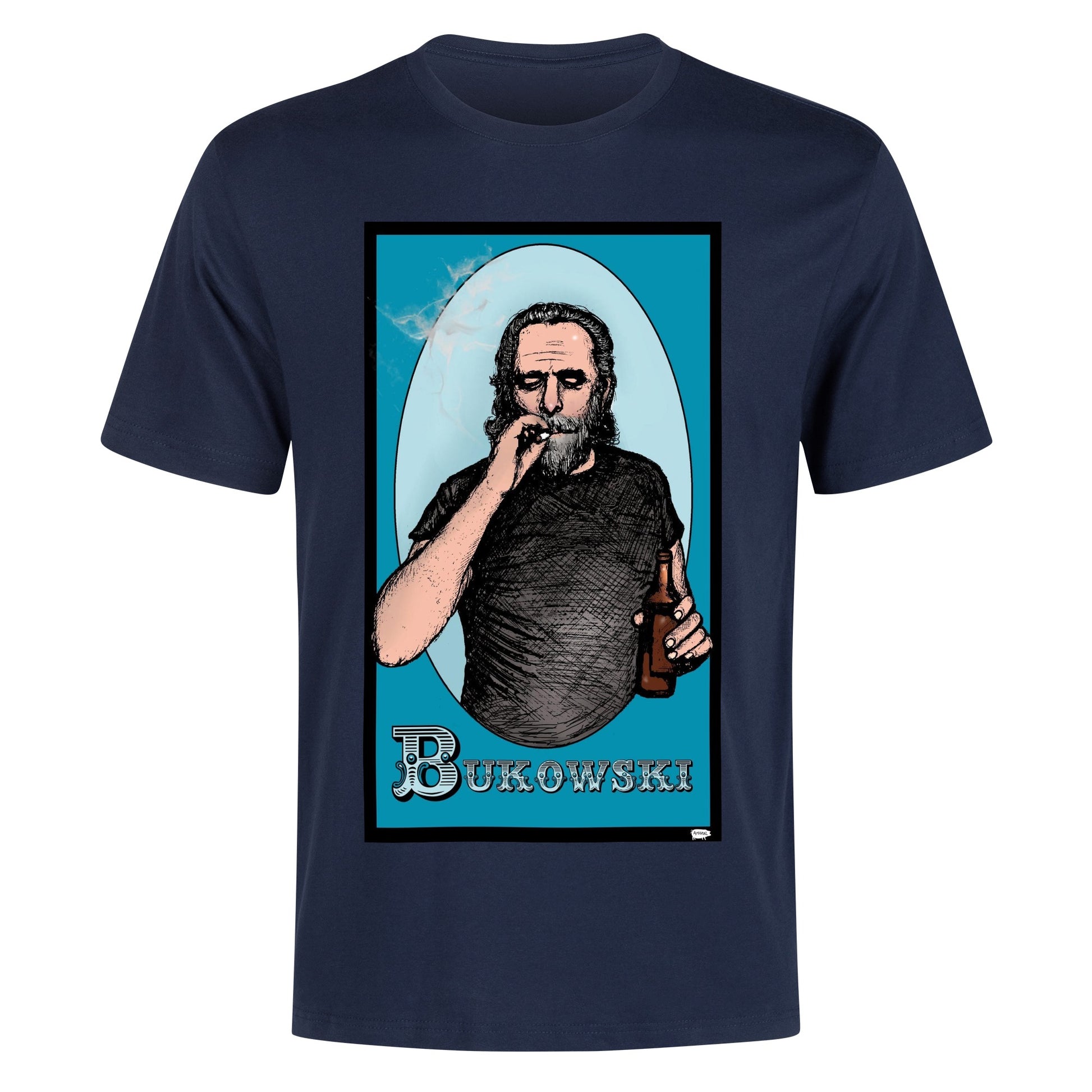 T-Shirt Bukowski beer illustration DrinkandArt