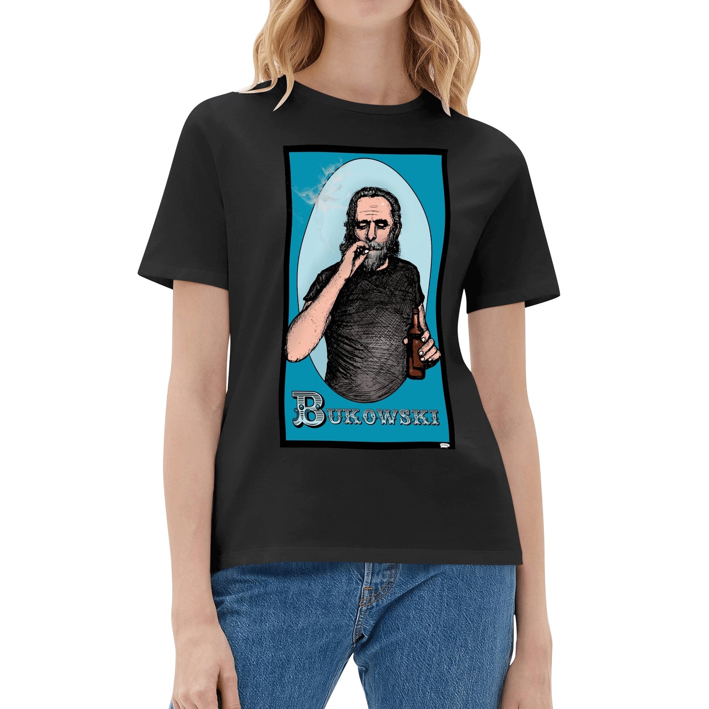 T-Shirt Bukowski beer illustration DrinkandArt