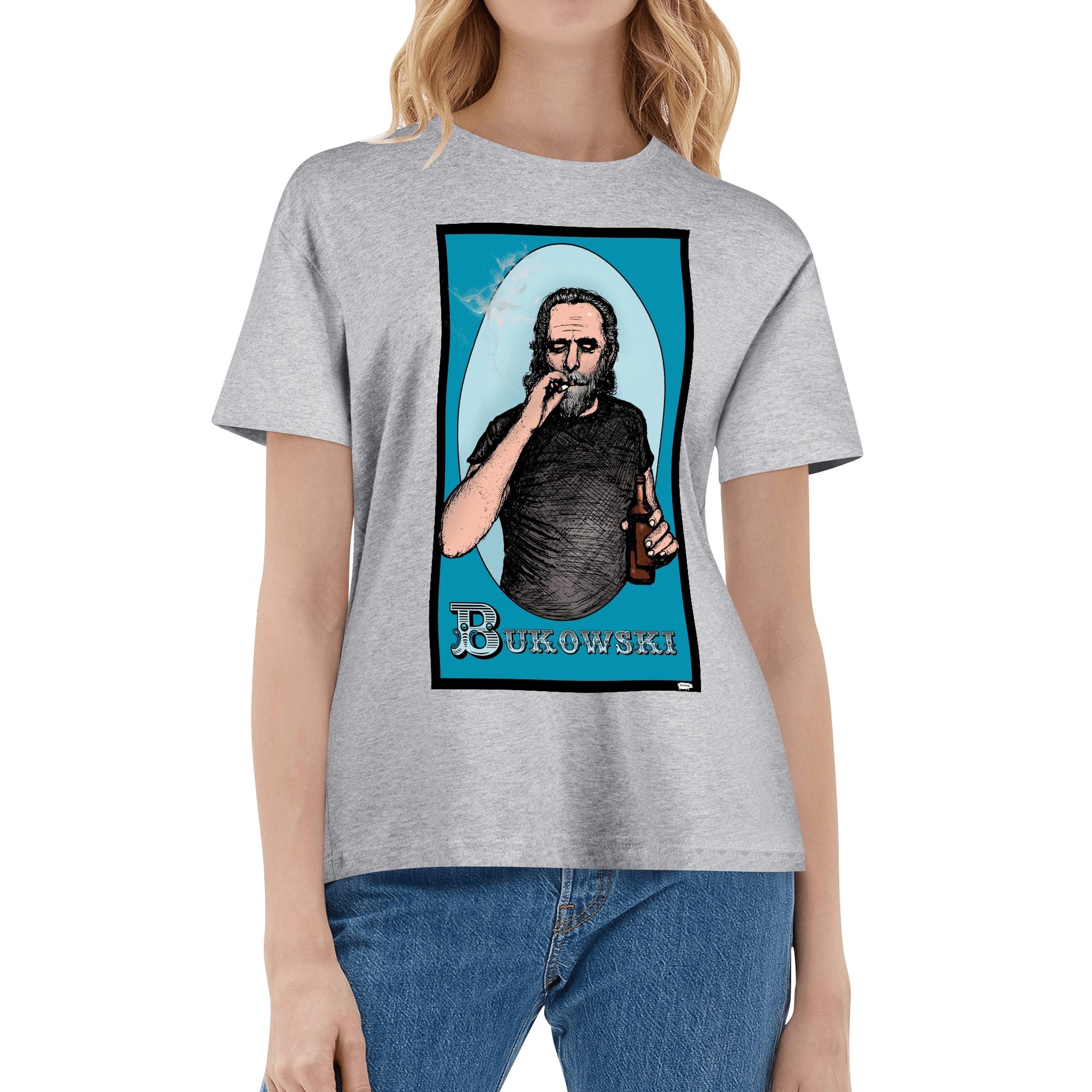 T-Shirt Bukowski beer illustration DrinkandArt