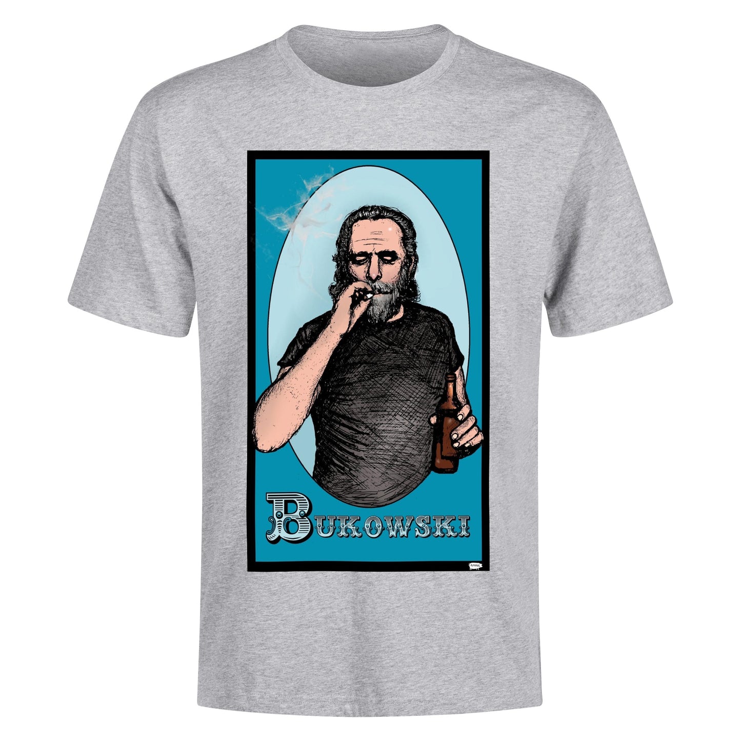 T-Shirt Bukowski beer illustration DrinkandArt