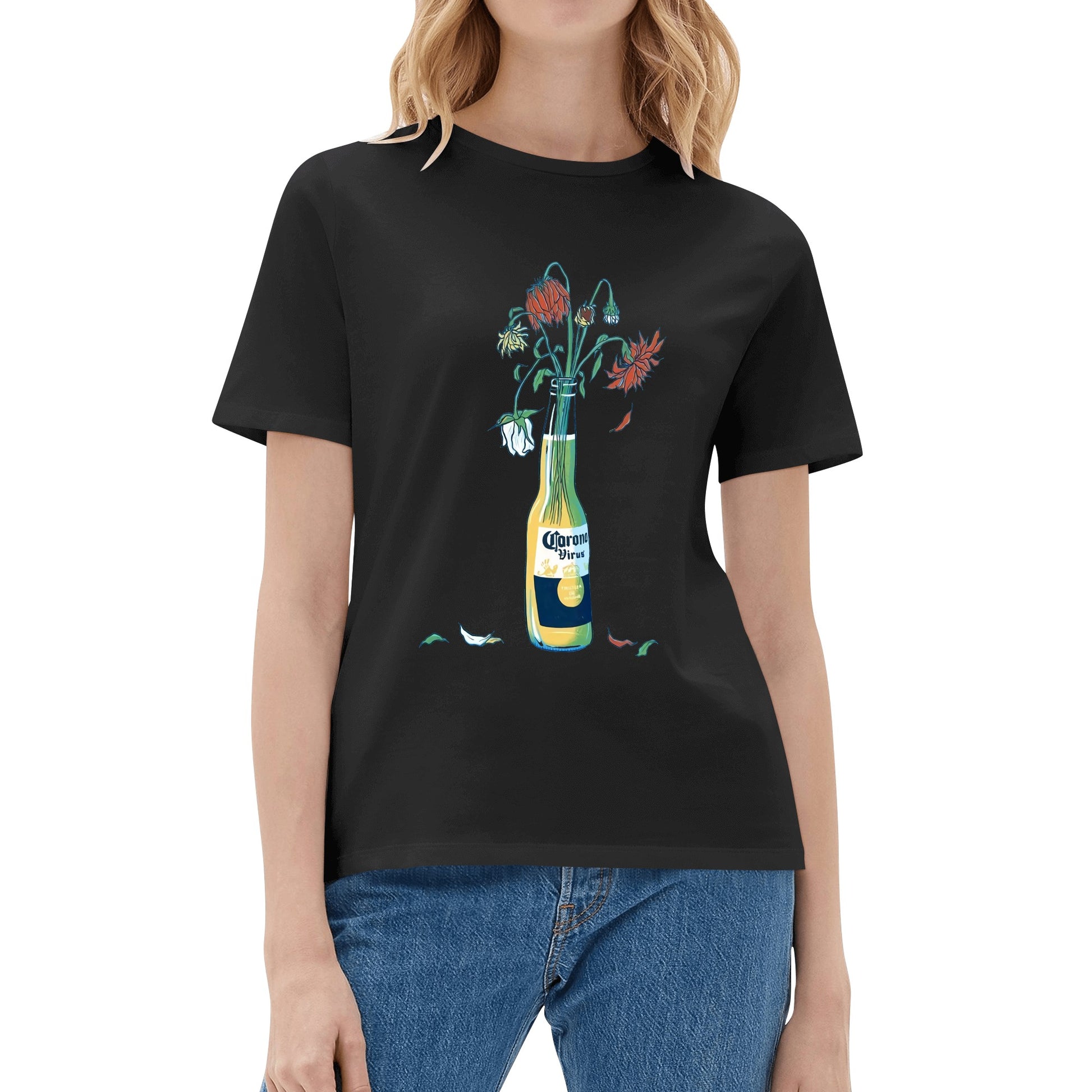 T-Shirt Corona floral art DrinkandArt