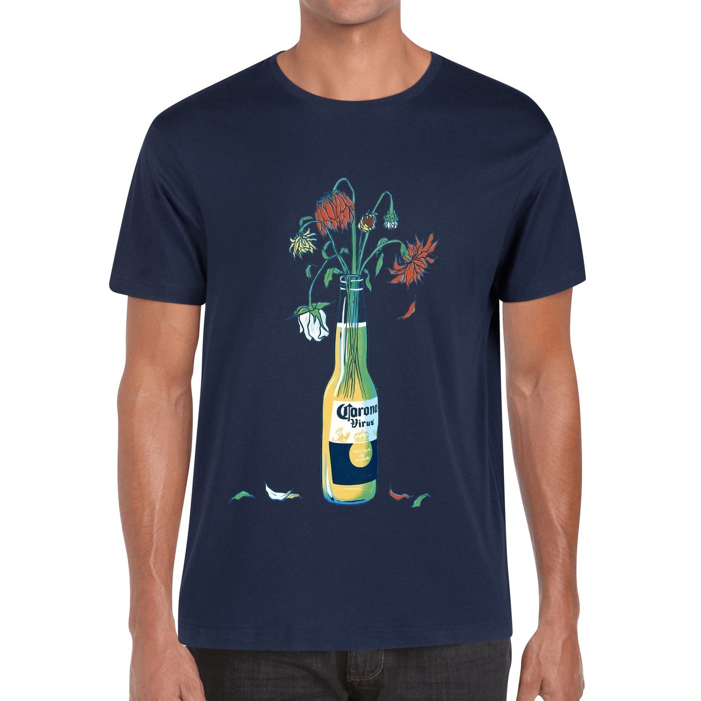 T-Shirt Corona floral art DrinkandArt