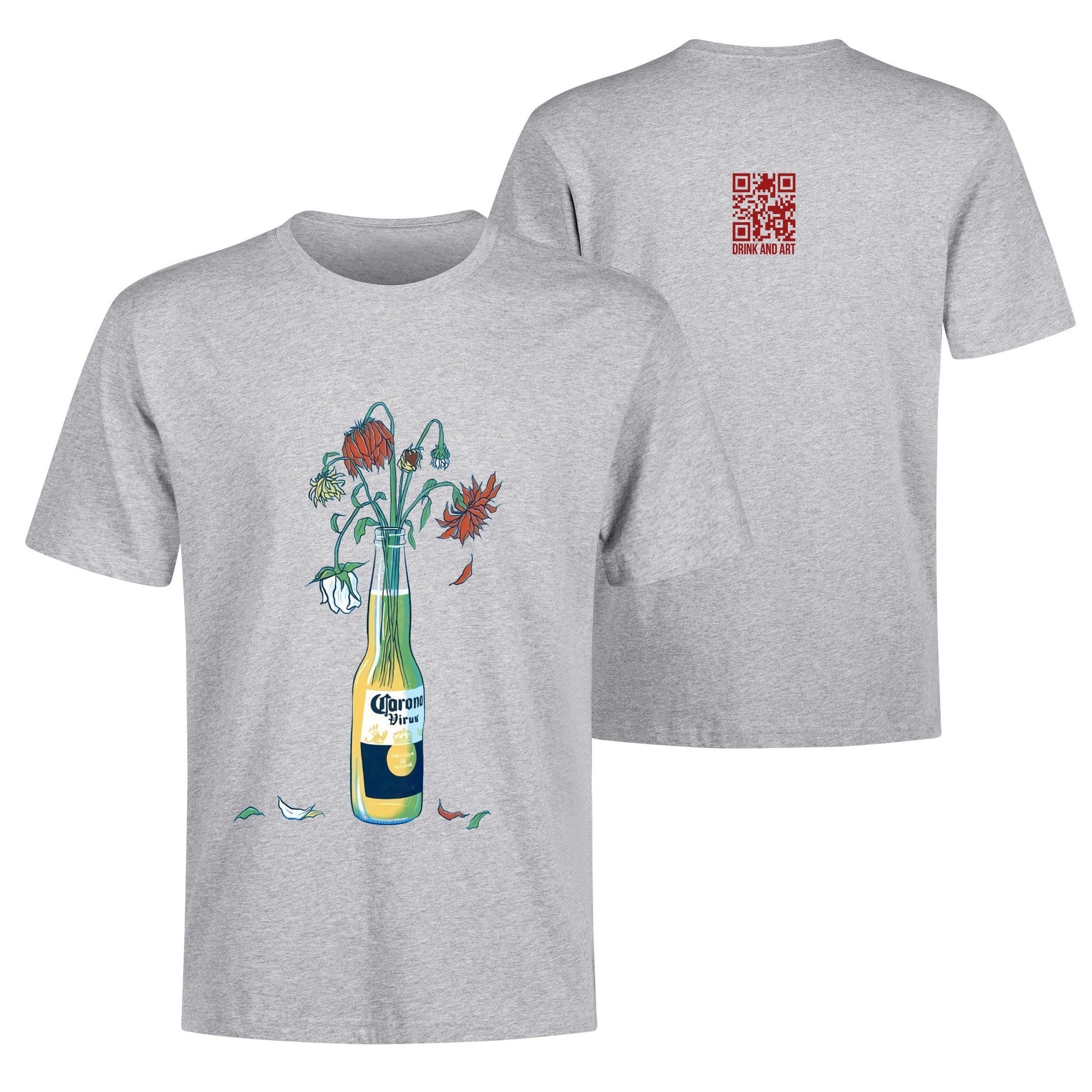 T-Shirt Corona floral art DrinkandArt