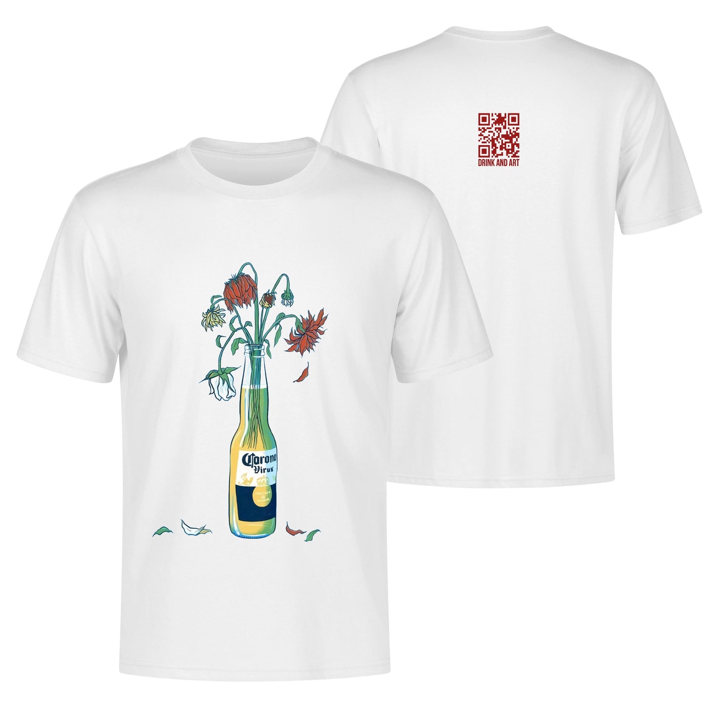 T-Shirt Corona floral art DrinkandArt