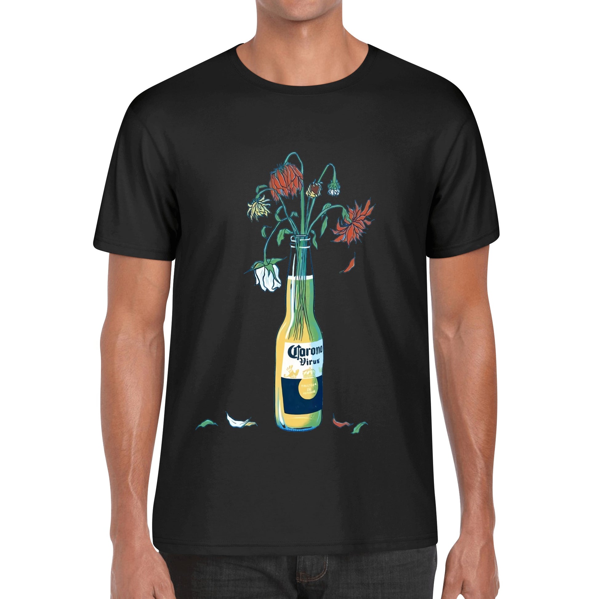 T-Shirt Corona floral art DrinkandArt