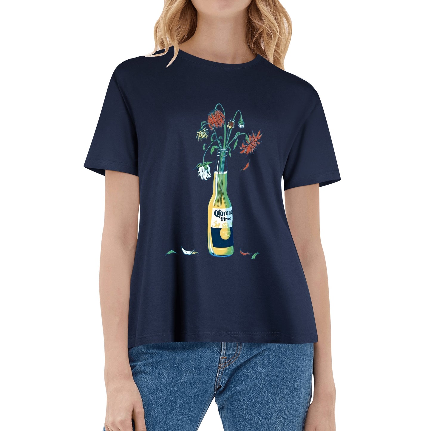 T-Shirt Corona floral art DrinkandArt