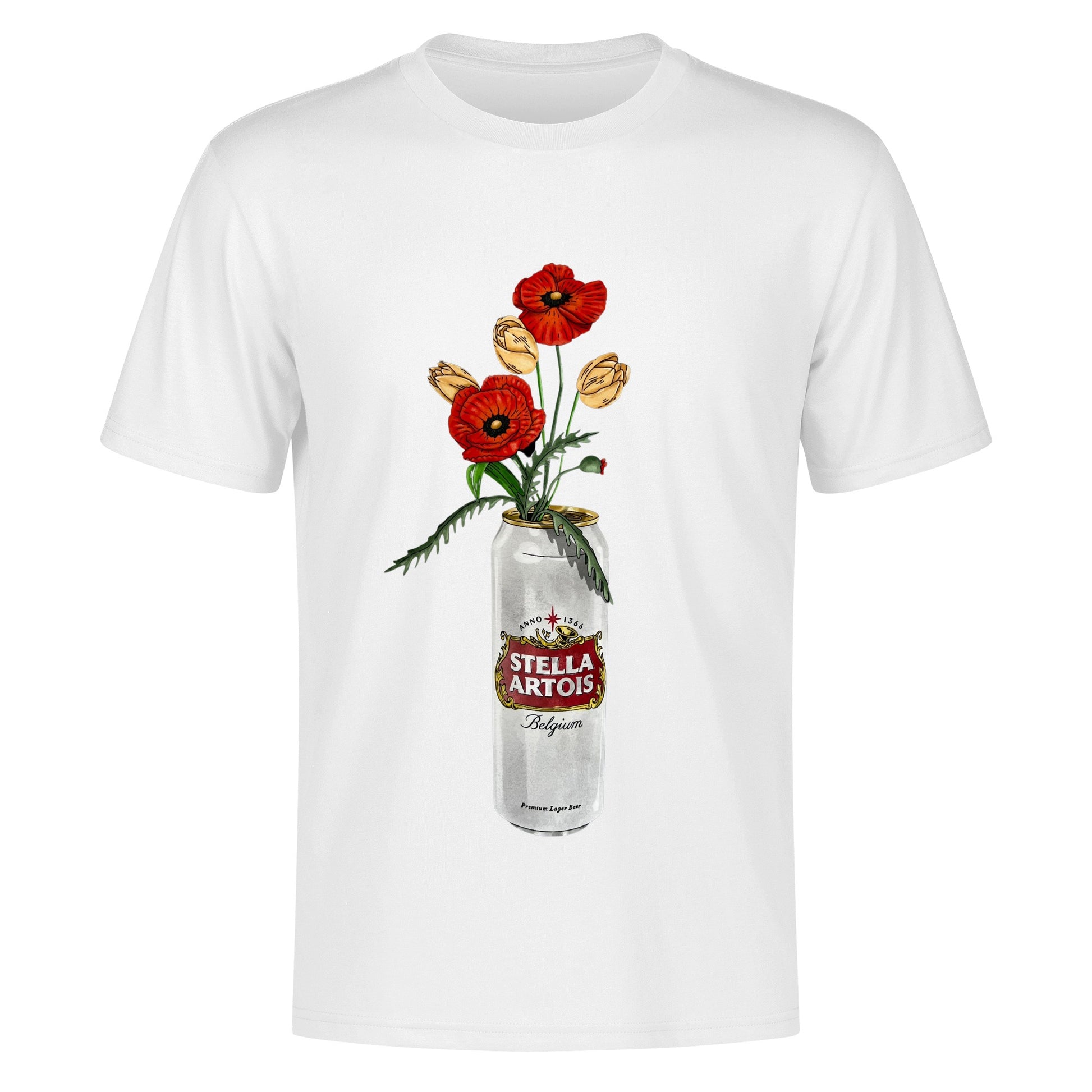 T-Shirt Estella Artois floral art DrinkandArt