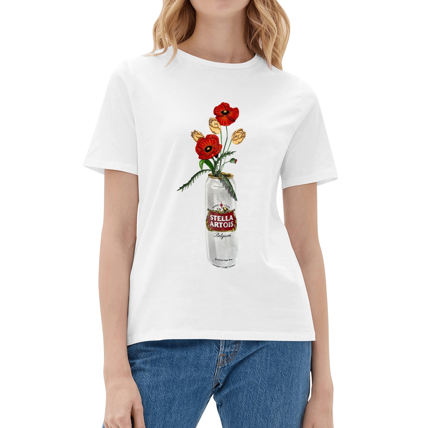 T-Shirt Estella Artois floral art DrinkandArt