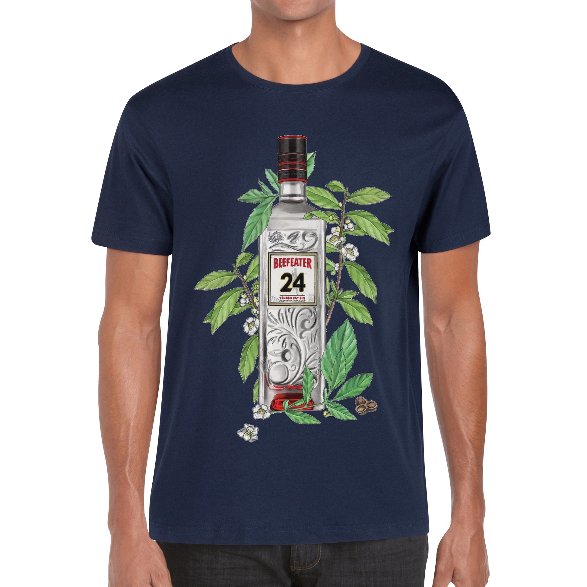 T-Shirt Gin Beefeater floral art DrinkandArt