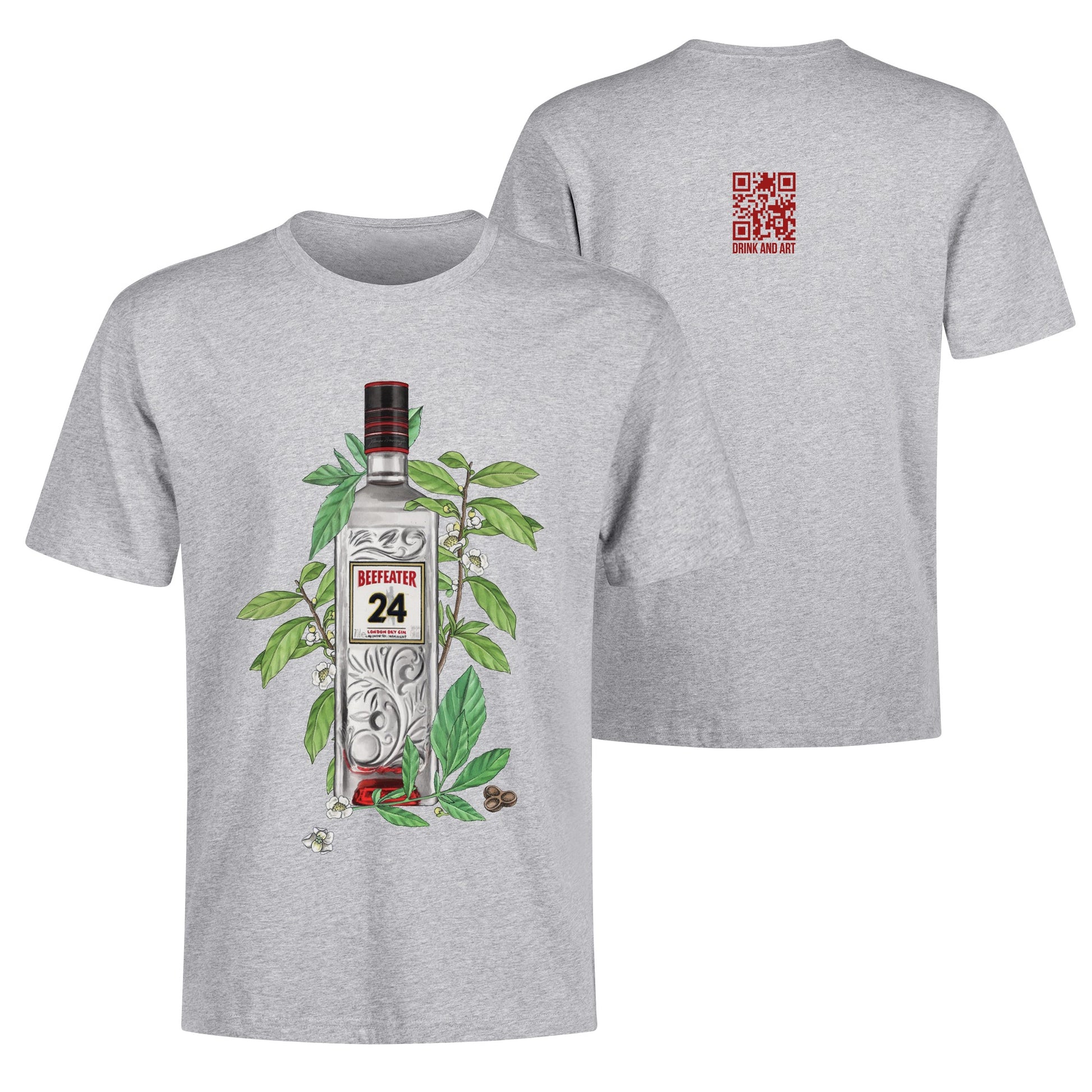 T-Shirt Gin Beefeater floral art DrinkandArt