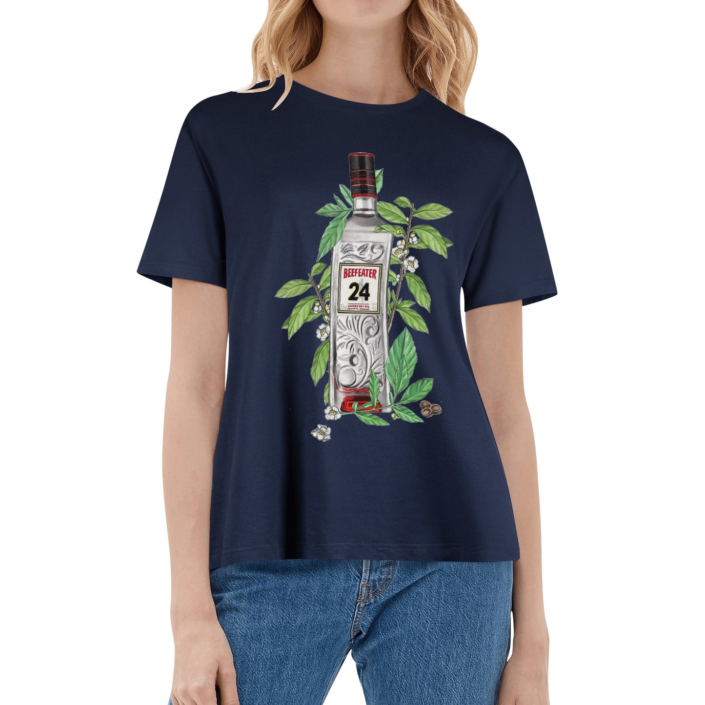 T-Shirt Gin Beefeater floral art DrinkandArt