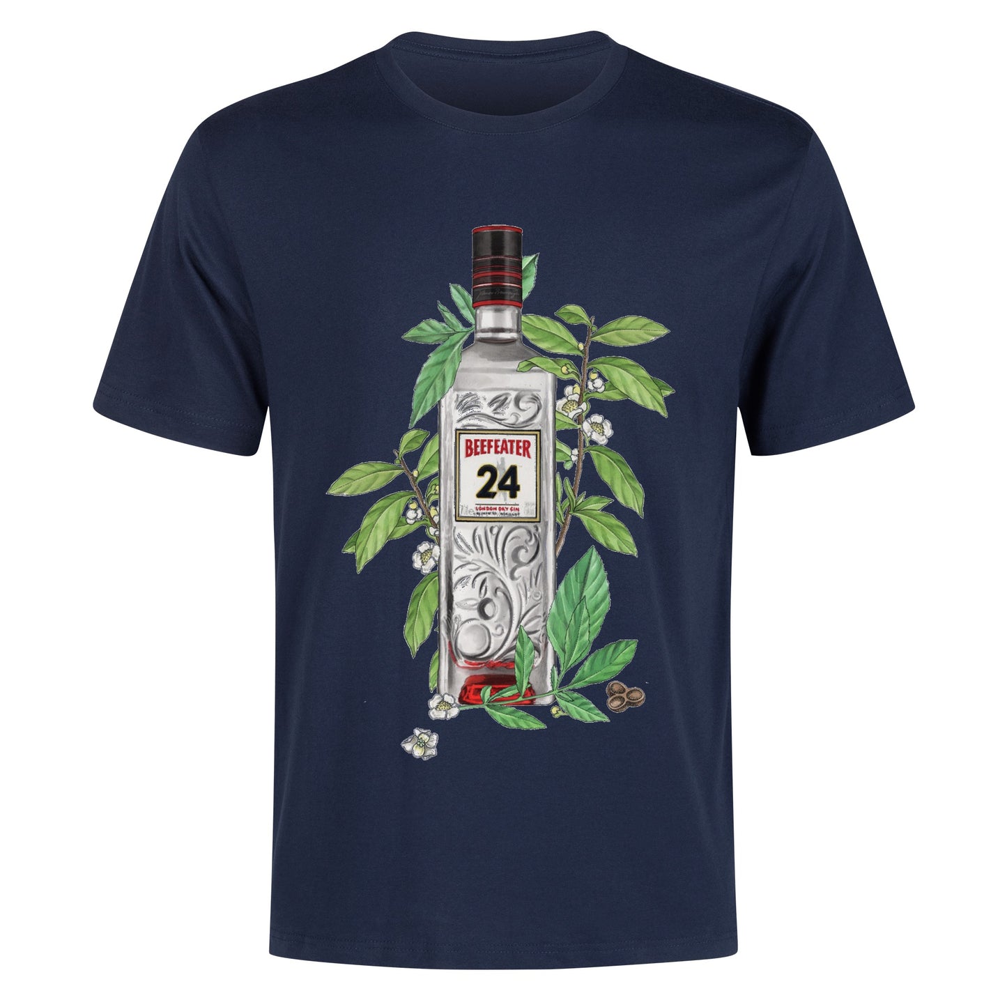 T-Shirt Gin Beefeater floral art DrinkandArt