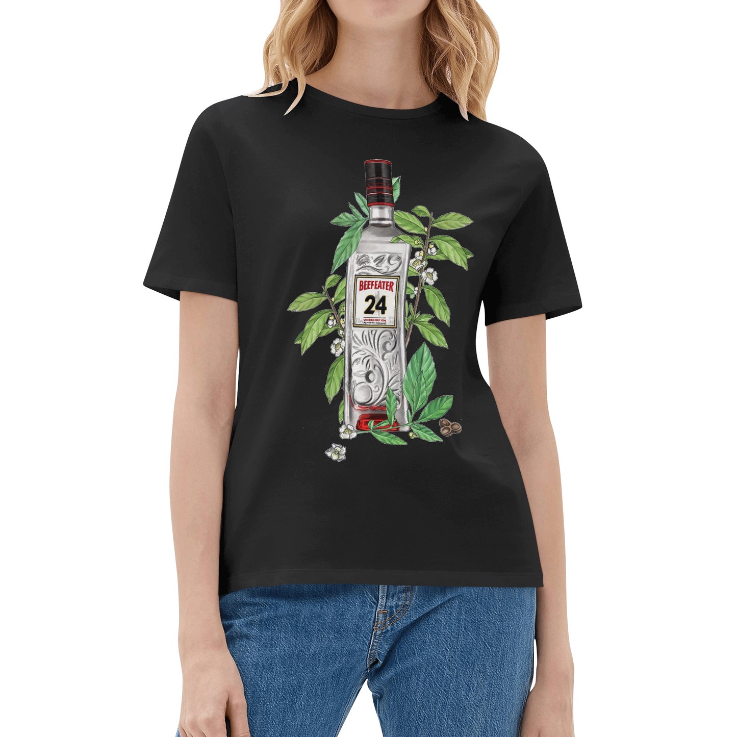 T-Shirt Gin Beefeater floral art DrinkandArt