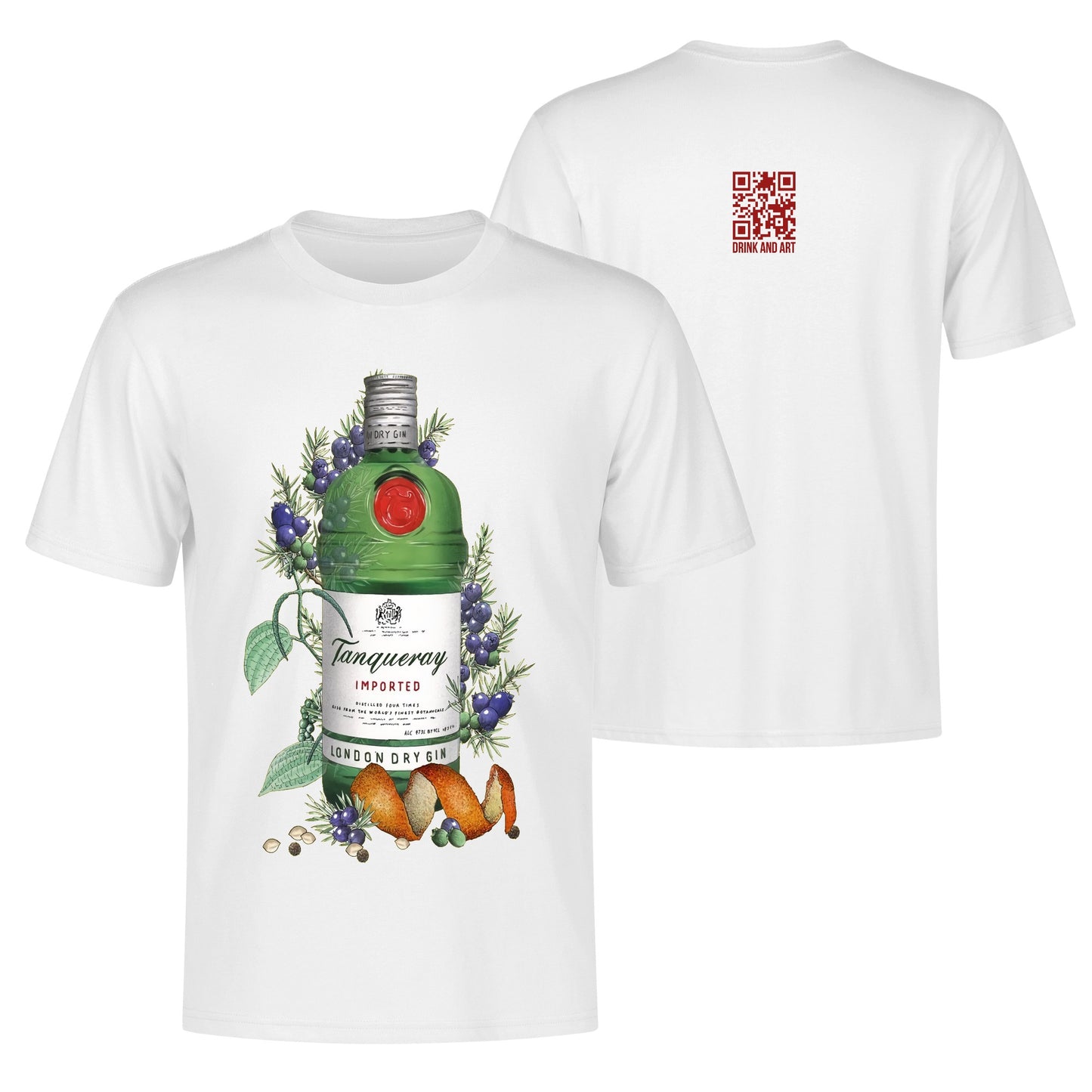 T-Shirt Gin Beefeater floral art DrinkandArt